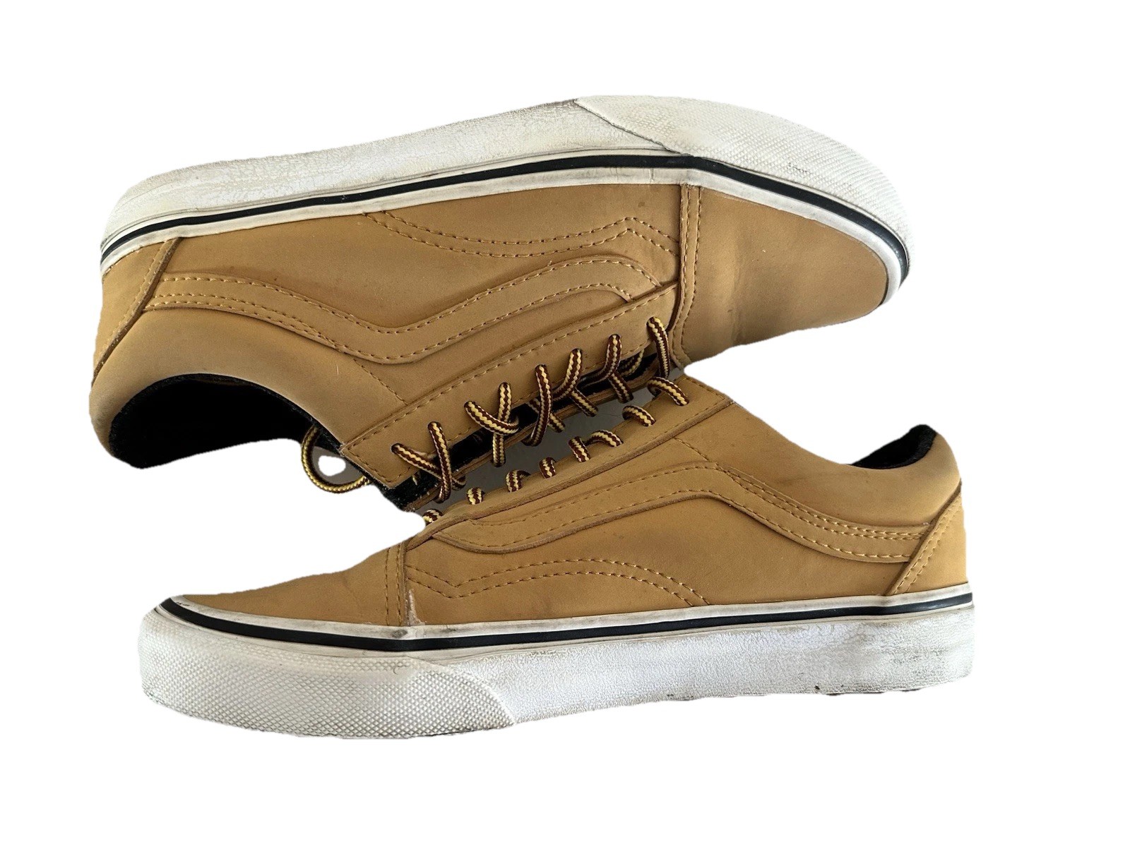 Vans Off the Wall Old Skool Low Top Unisex Size Women 8 Men 6.5 Tan T6CD