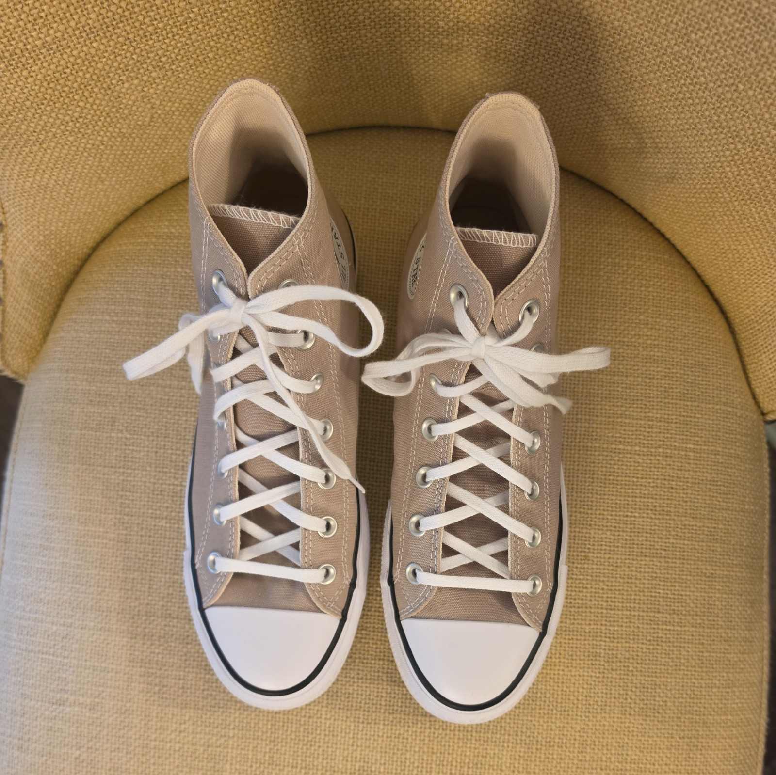 CONVERSE CHUCK TAYLOR ALL STAR LIFT PLATFORM HIGH TOP SNEAKERS A06139F HTF TAUPE