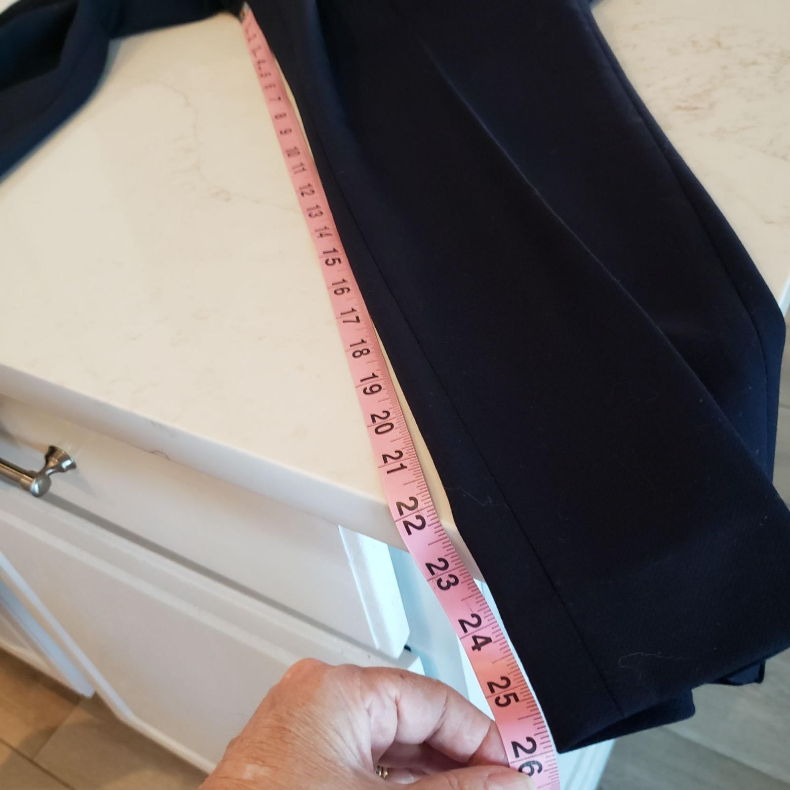 J. Crew Martie Pant in Navy Blue E0899 Rare Bi Stretch Wool Women’s 12