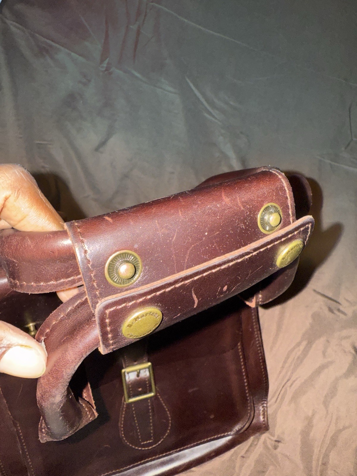 Dr. Martens Brown Leather Backpack – Classic Men’s Bag OS