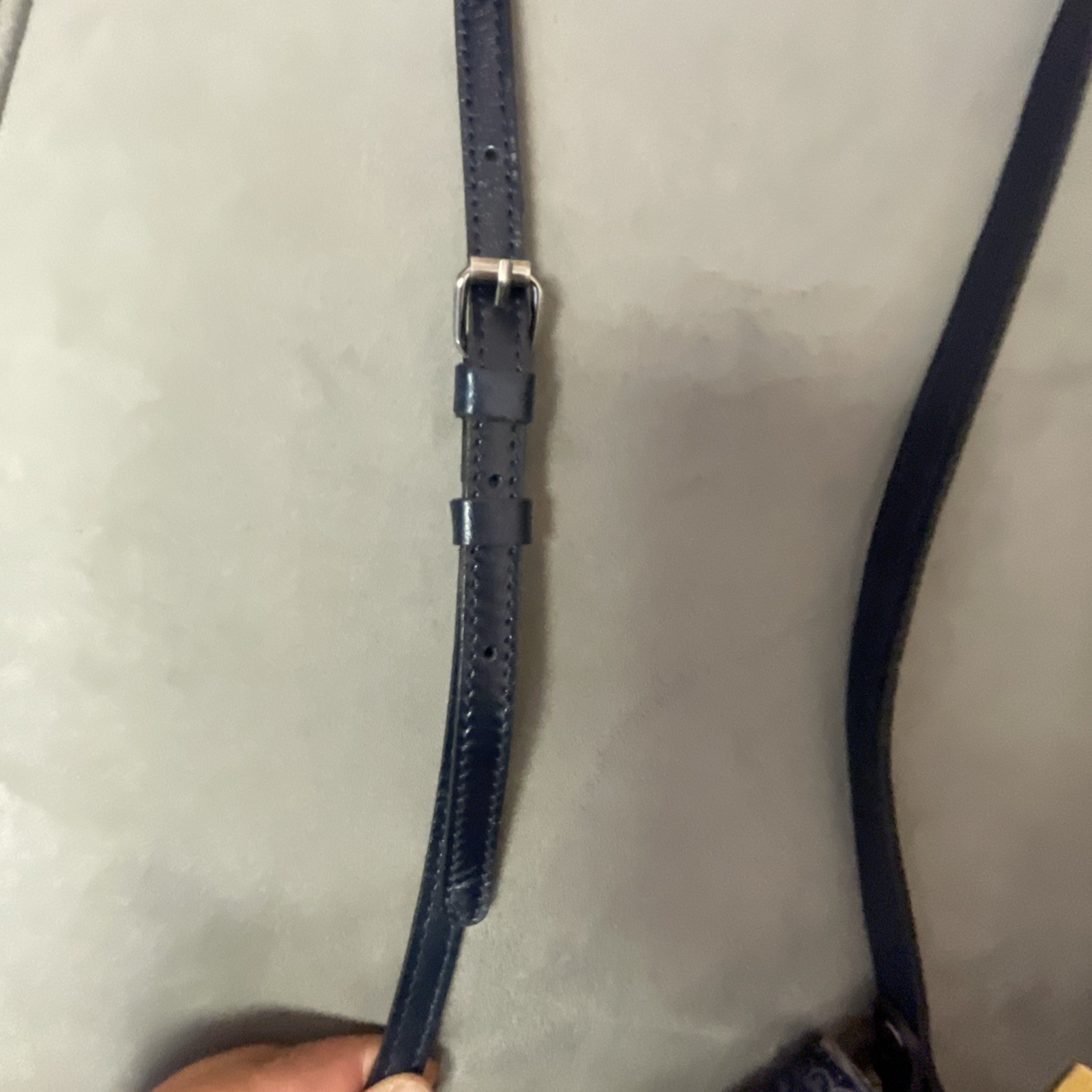 Patricia Nash Italian leather Crossbody Brinlee Folklore Blue Saddlebag
