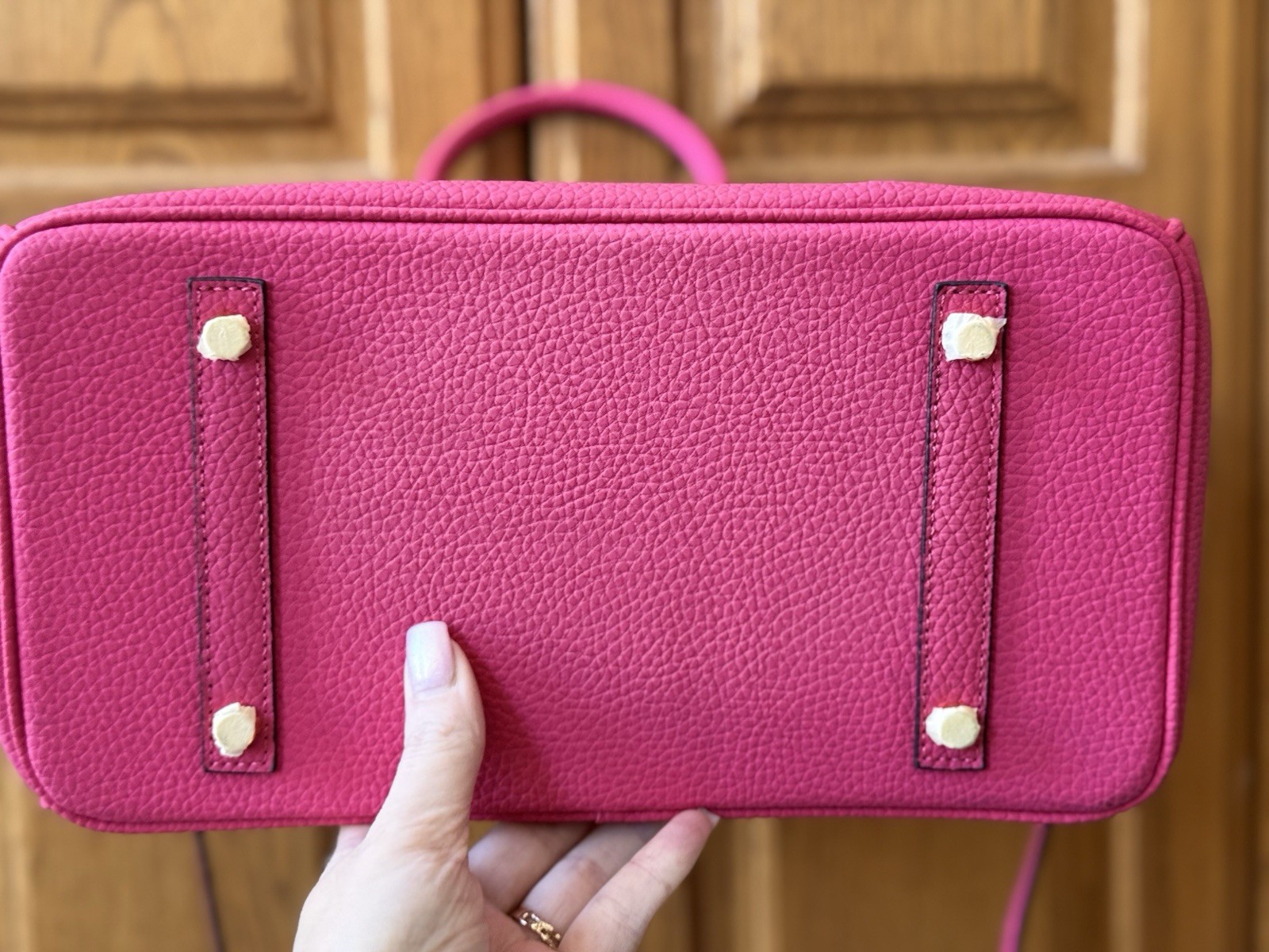 Leather Fushia Satchel