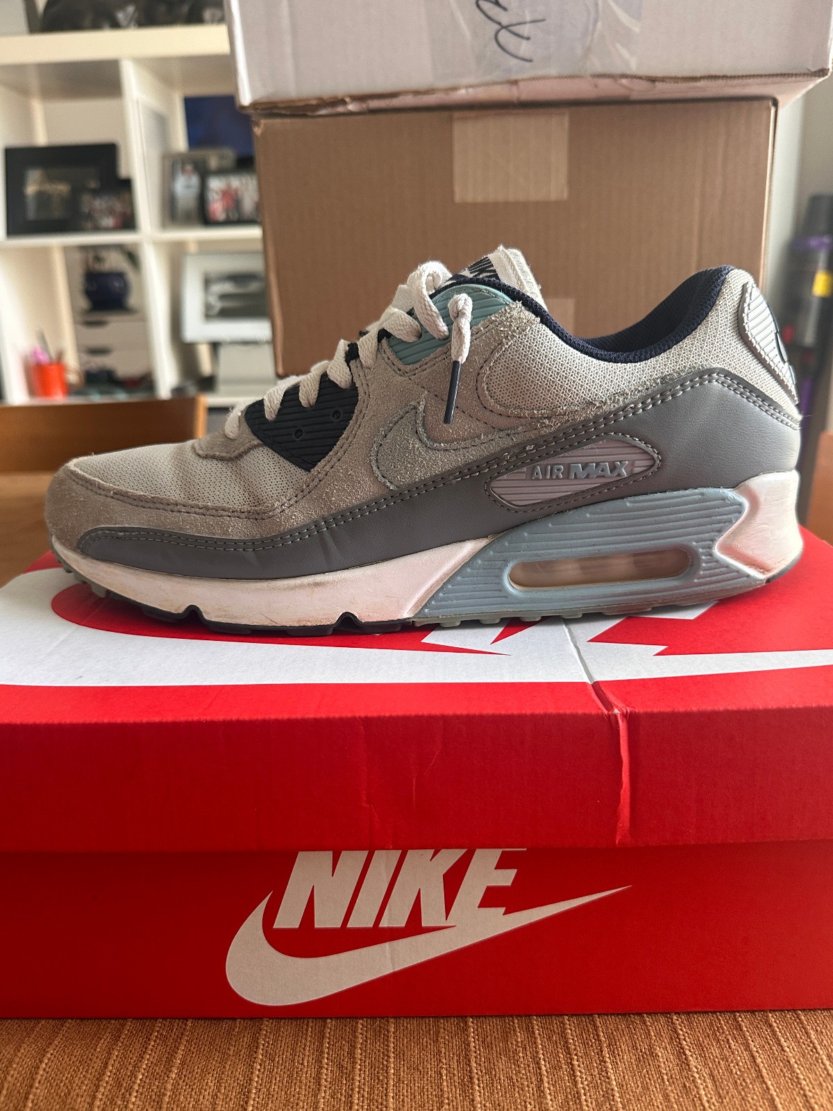 Nike Air Max 90 Pure Platinum Worn Blue Men’s Size 11