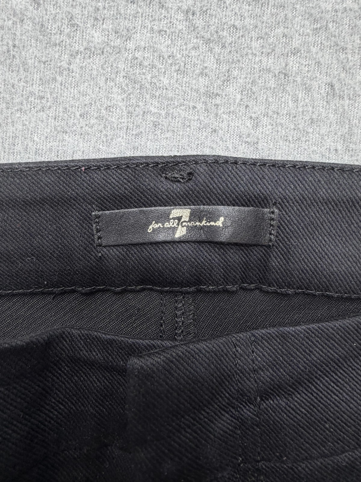 7 For All Mankind Jeans Mens 31×29 Black Skinny Moto Quilted Leather Denim