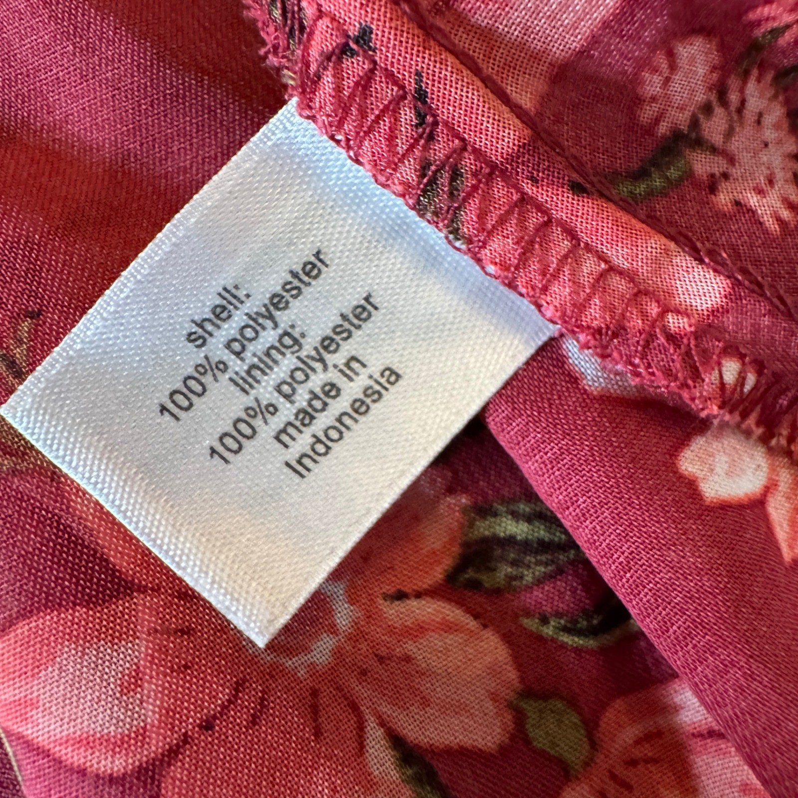 Lane Bryant Womens Blouse 22L Burgundy Pink Floral Tiered Chiffon Boho V-Neck