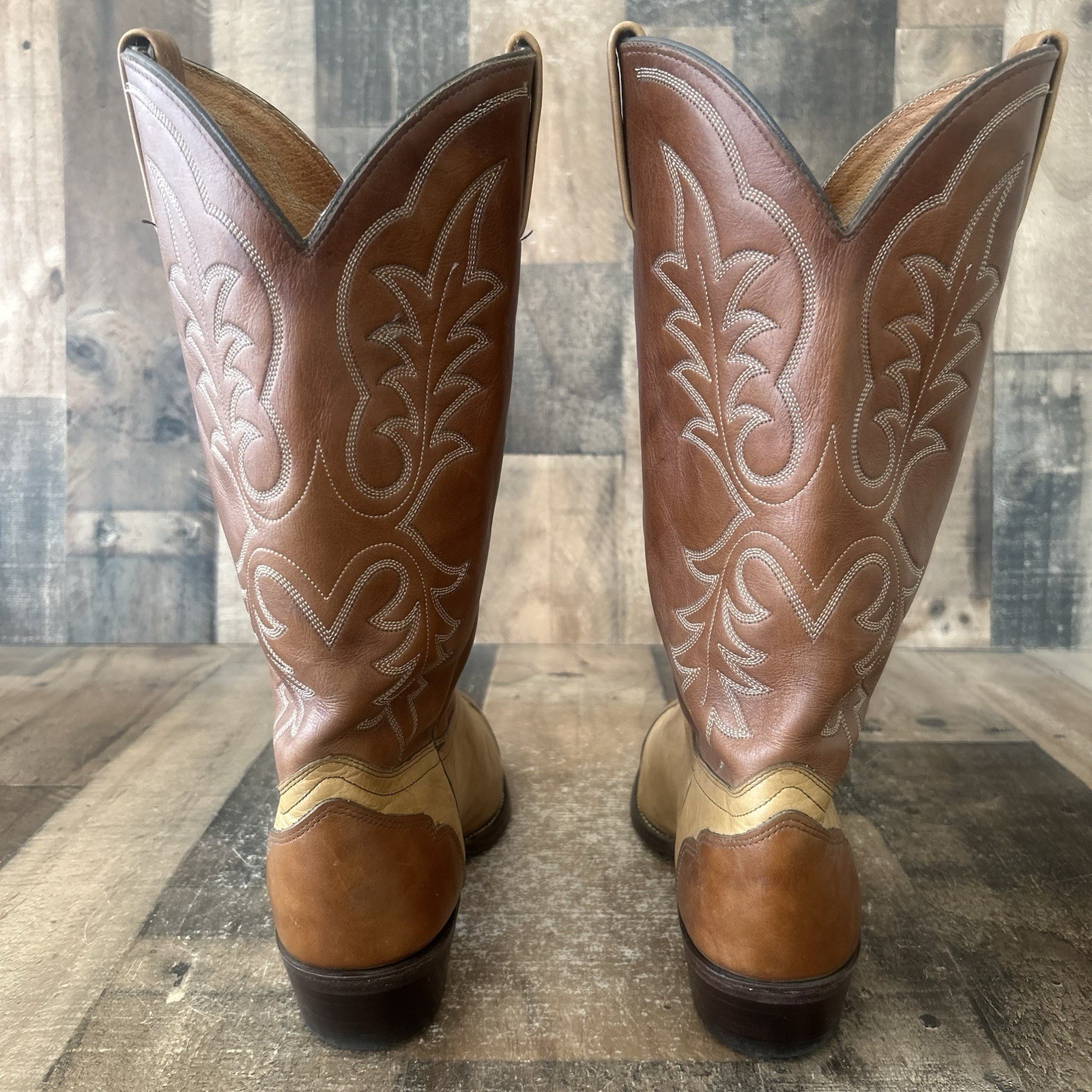 J Chisholm Vintage Wingtip Western Urban Cowboy Boots Mens 10 EE