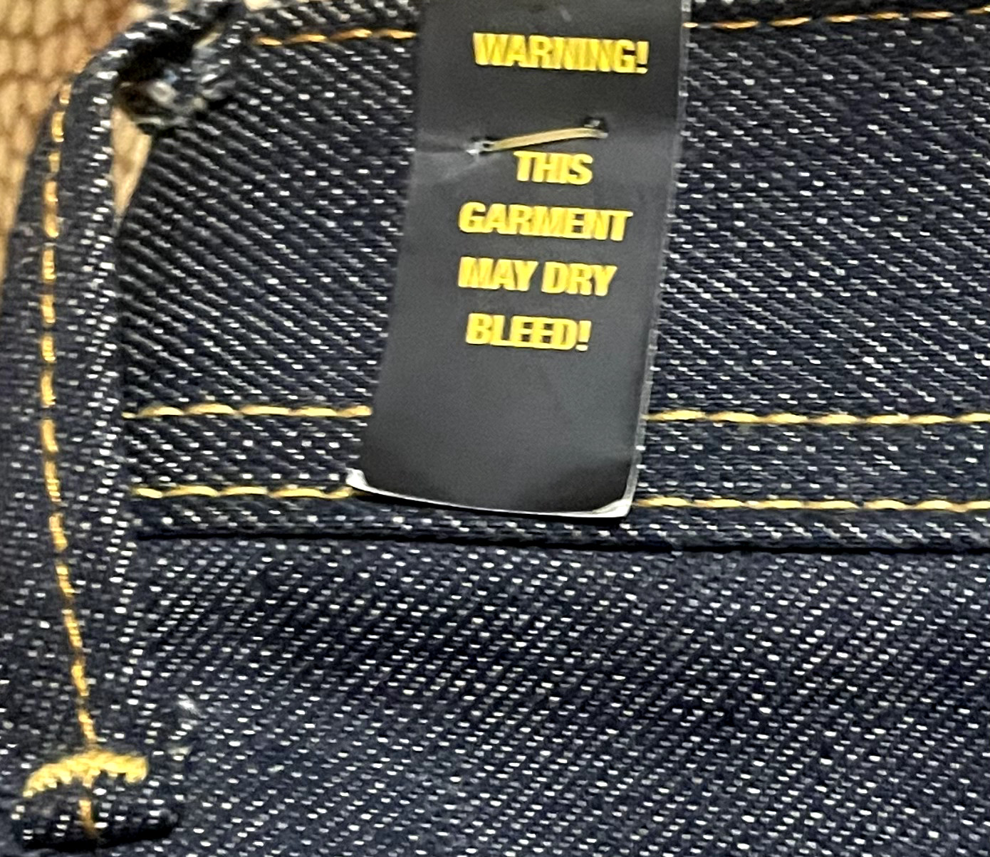 WeSC Esmund Japanese Selvedge Raw Denim 32/32 Mountain Print on inside RARE