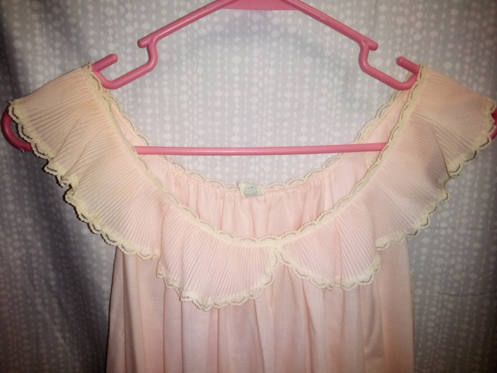 Vintage 40’s 50’s Lady Leonora Pink Lace Nightgown Set Women’s Small~Medium 2 Pc