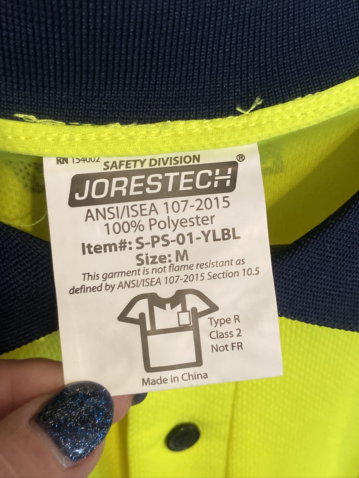 Jorestech Shirt ANSI Reflective Safety Short Sleeve Two Tone Size Medium