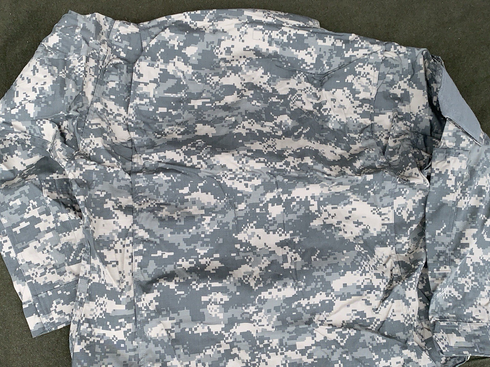 Mens Large-short Digi Camouflage Windbreaker jacket US Army #8532 2-way zipper