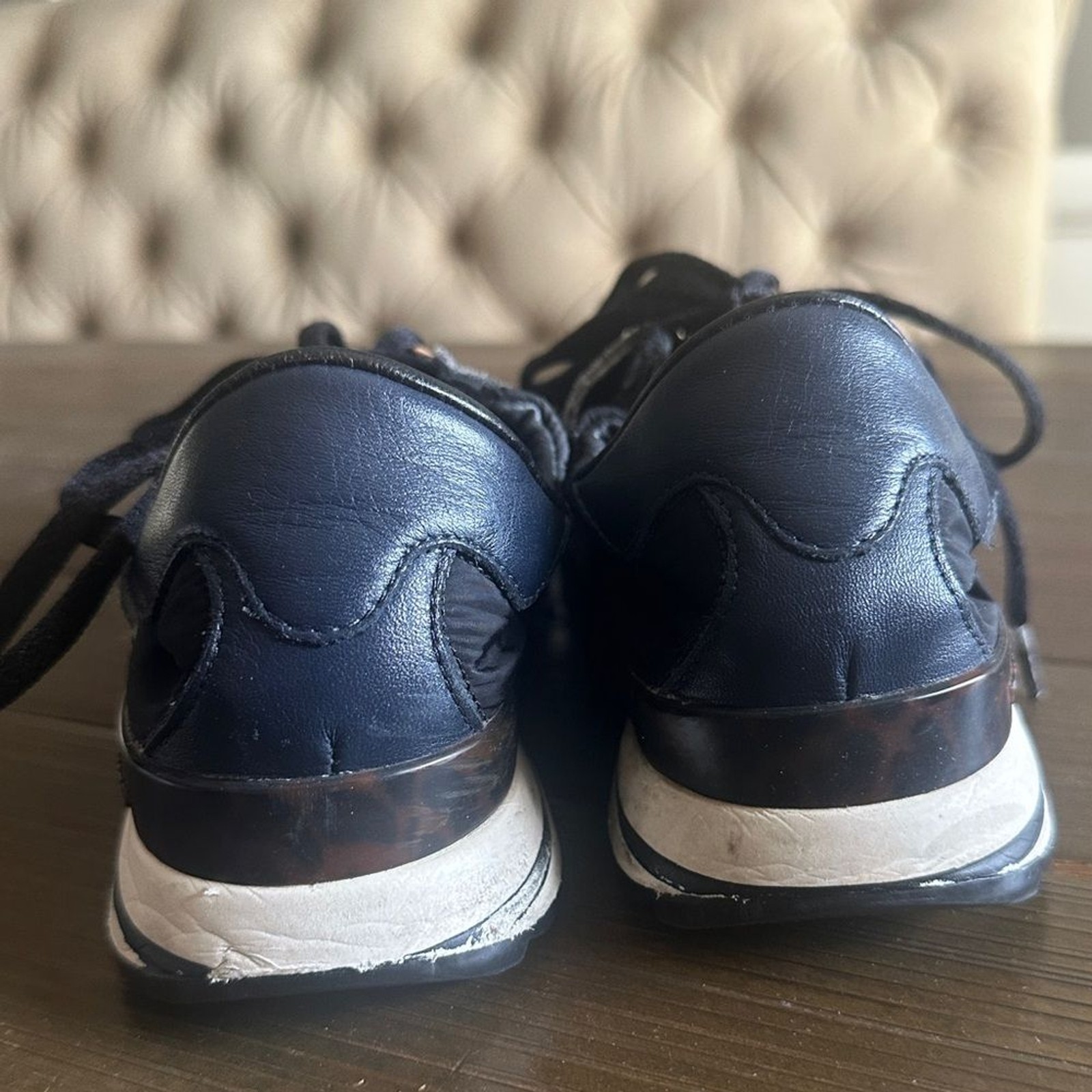 Adidas Y-3 Rhita Sport Sneakers Size 7.5 Black, Navy, Olive Green and Gray
