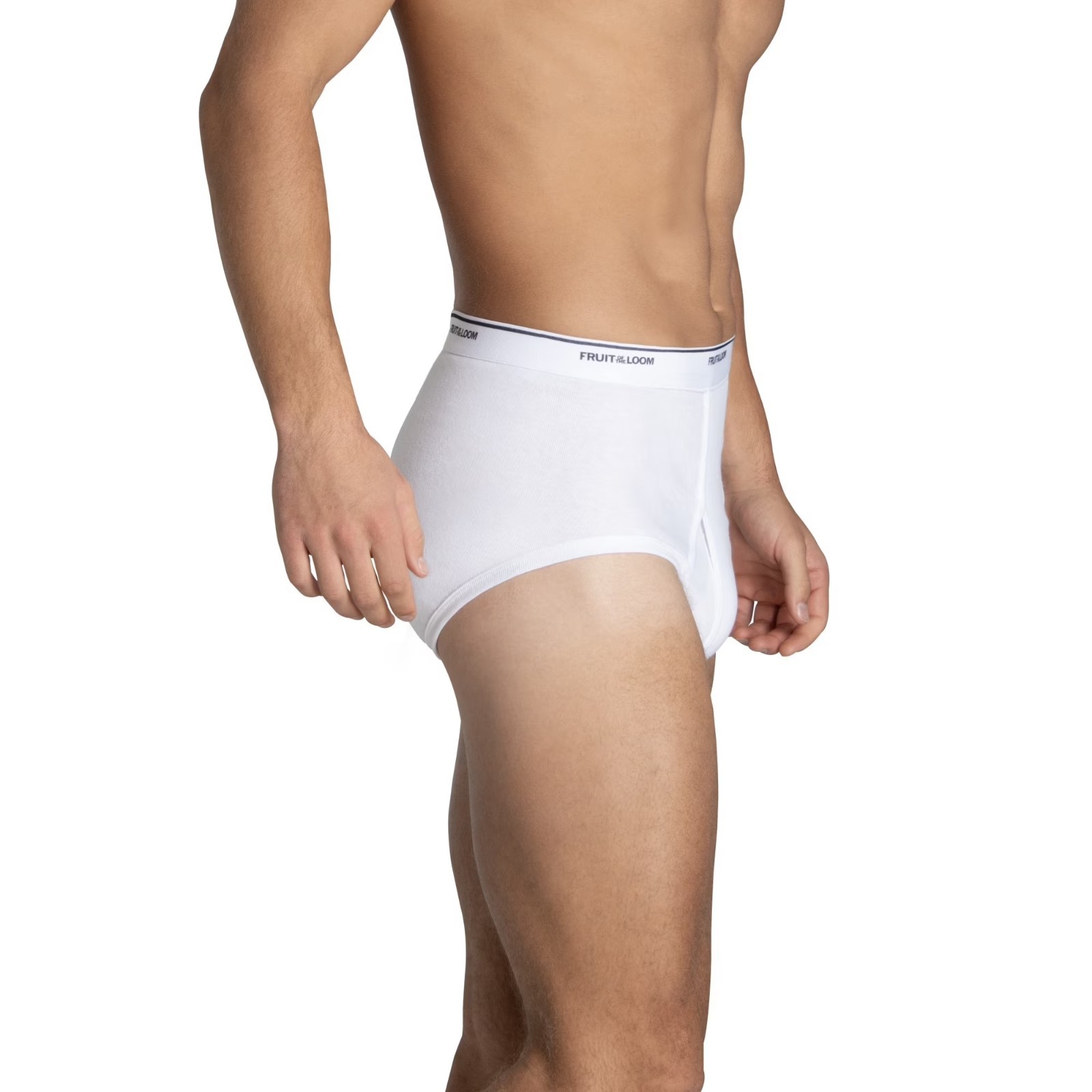 Fruit of the Loom Men’s Cotton White Briefs, 10-Pack, Size S