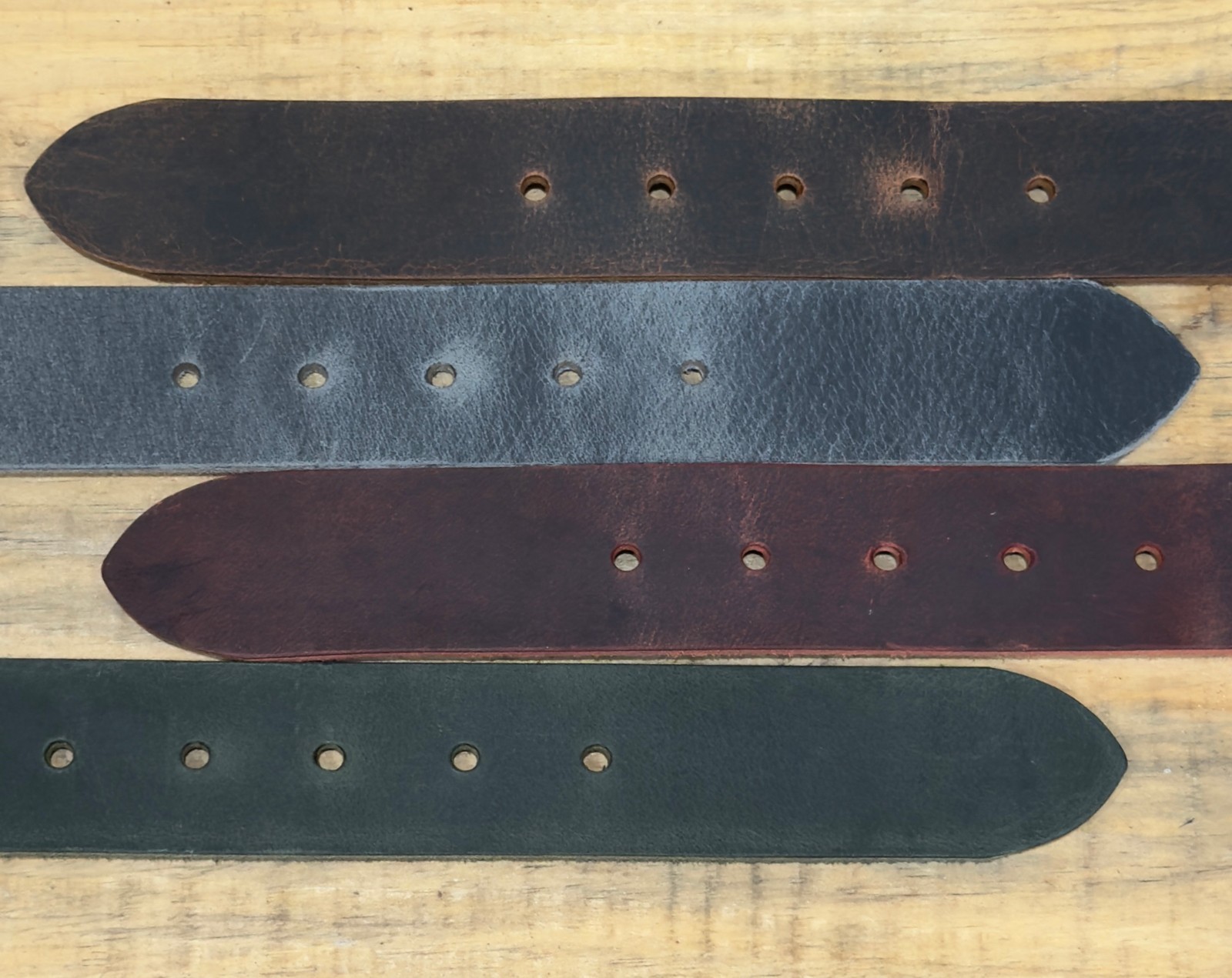 Full Grain Buffalo Leather Belt Men’s 1.5″ Wide Handmade USA Casual Rugged Belts