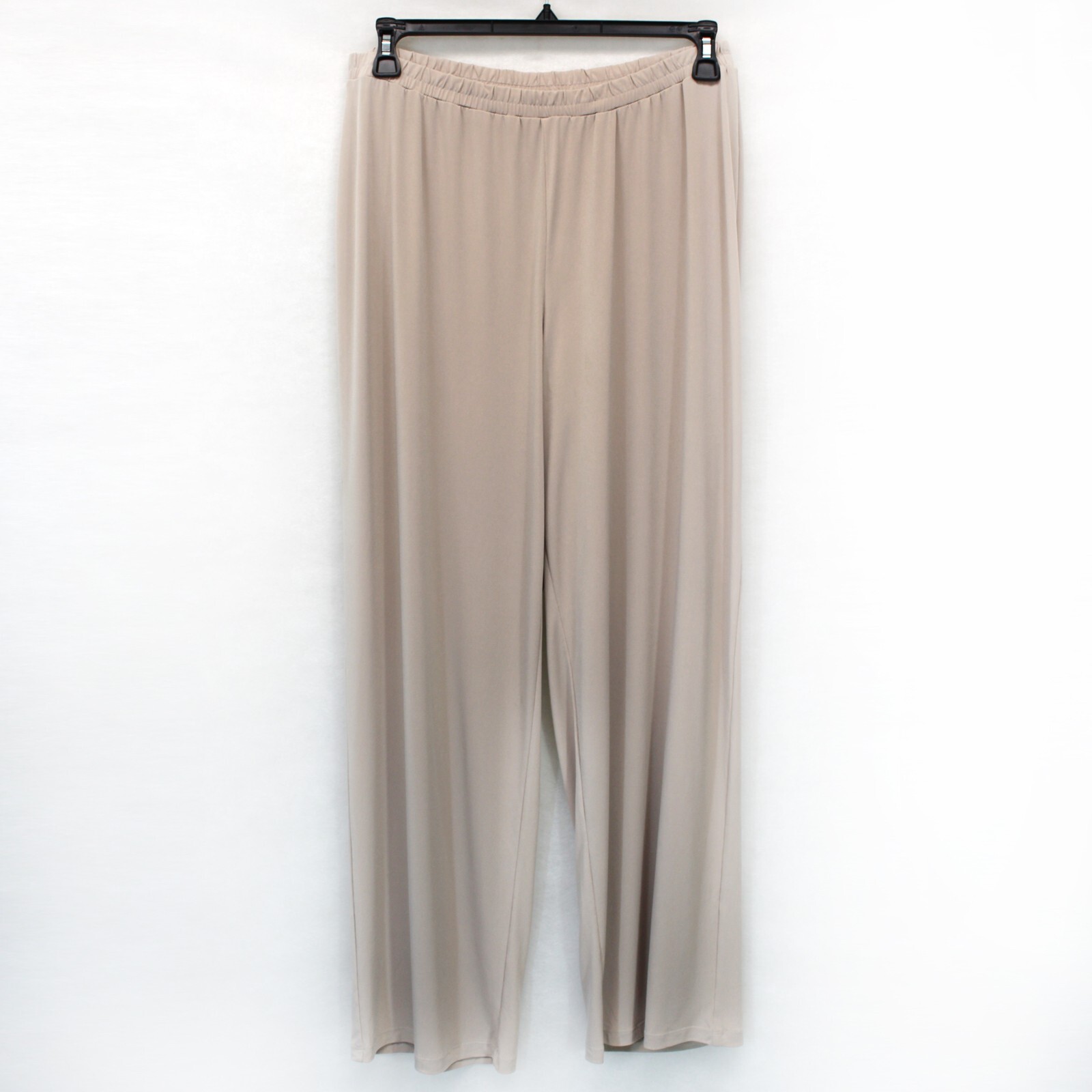 Catherines Plus Beige Wide Leg Elastic Waistband Relax Pants 24W