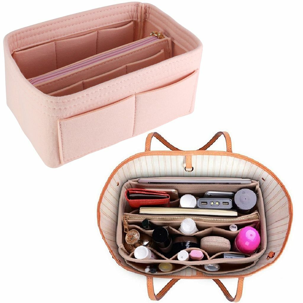 Felt Purse Handbag Organizer Insert Multi pocket Storage Tote Shaper Liner Bag
