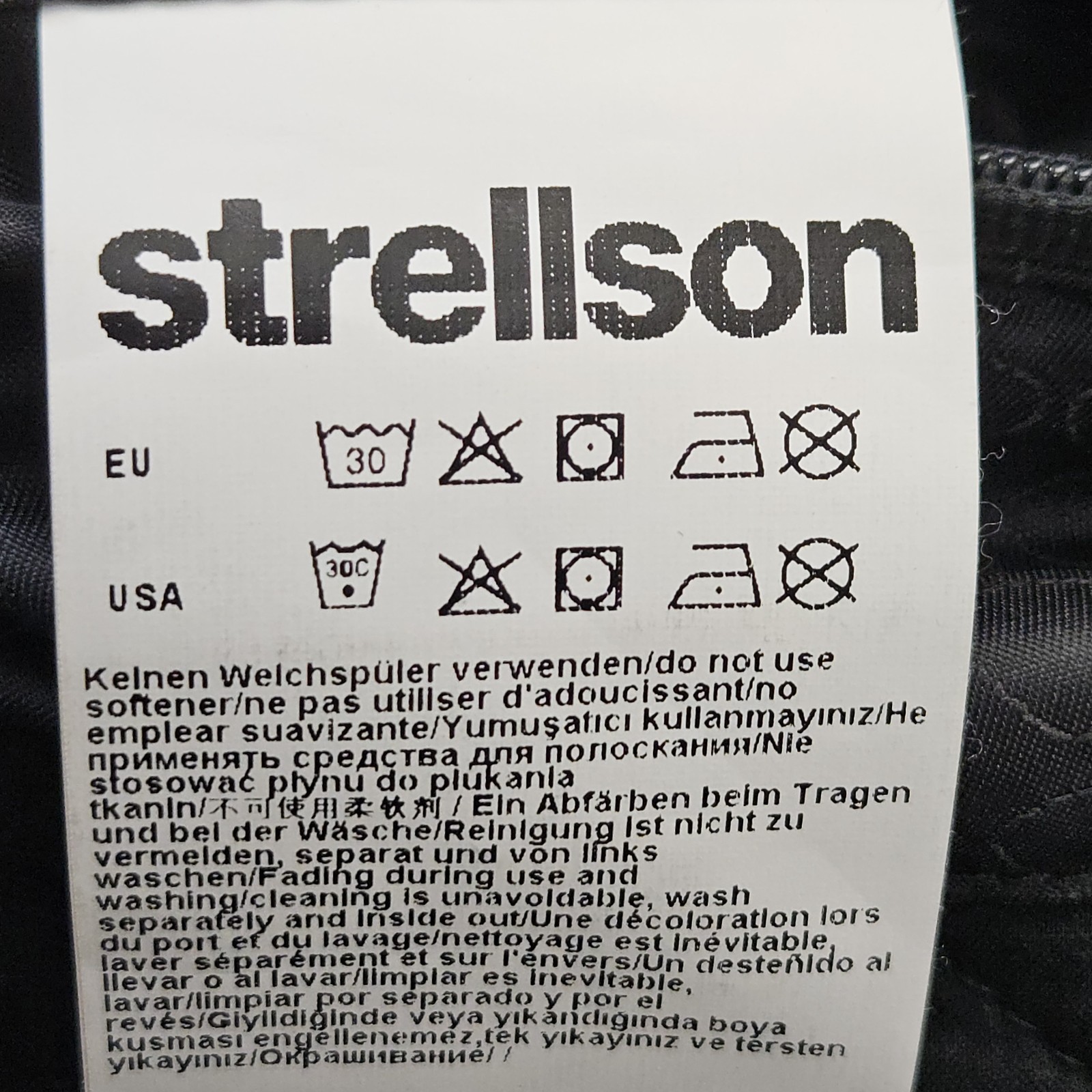 Strellson Metallic Black Jacket Buster W Waxed Moto Utility 54 (US 44) Swiss
