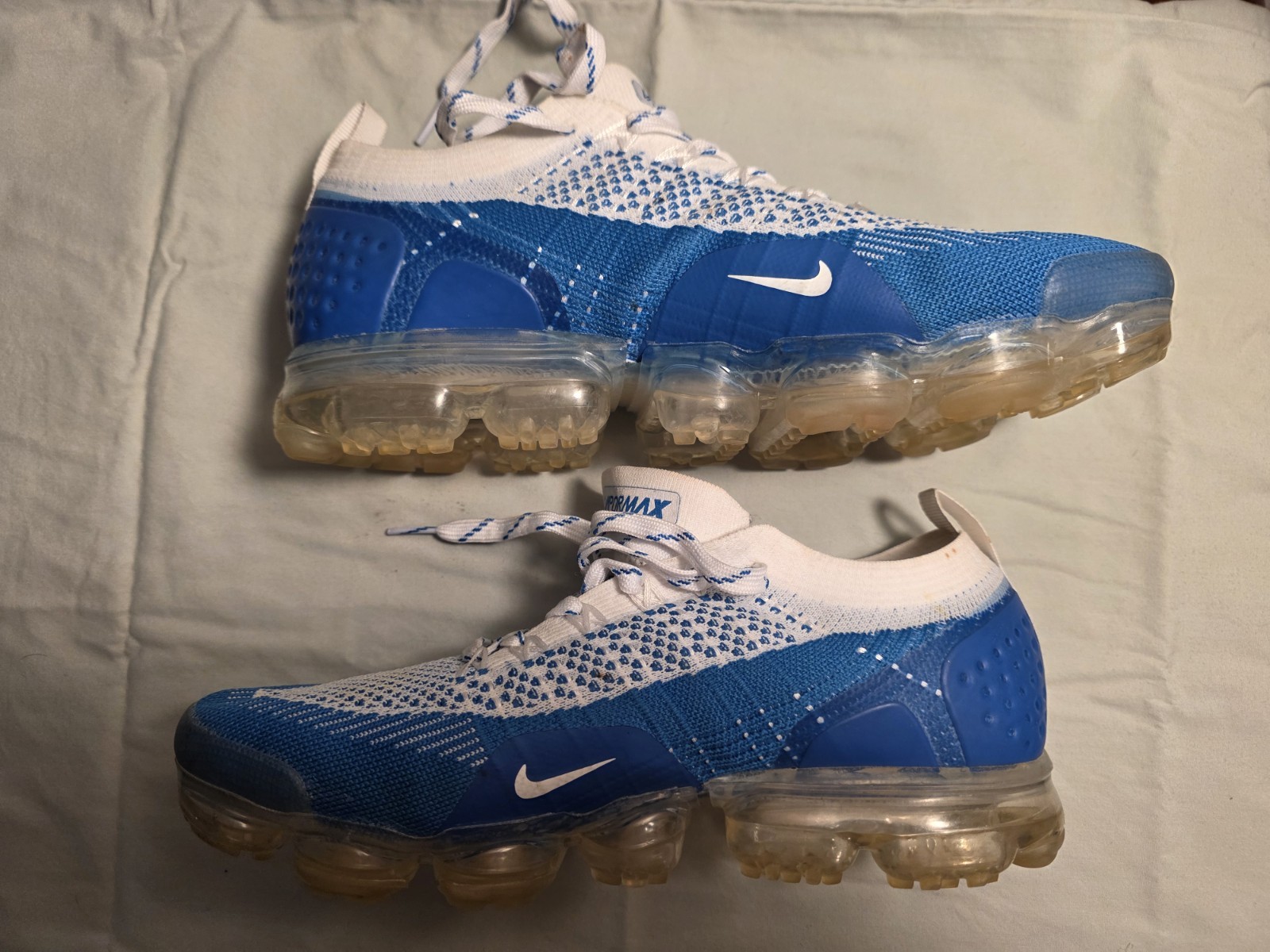 Nike Air VaporMax Flyknit 2 Dusty Cactus Blue/White Low Top Sneakers 942842-104