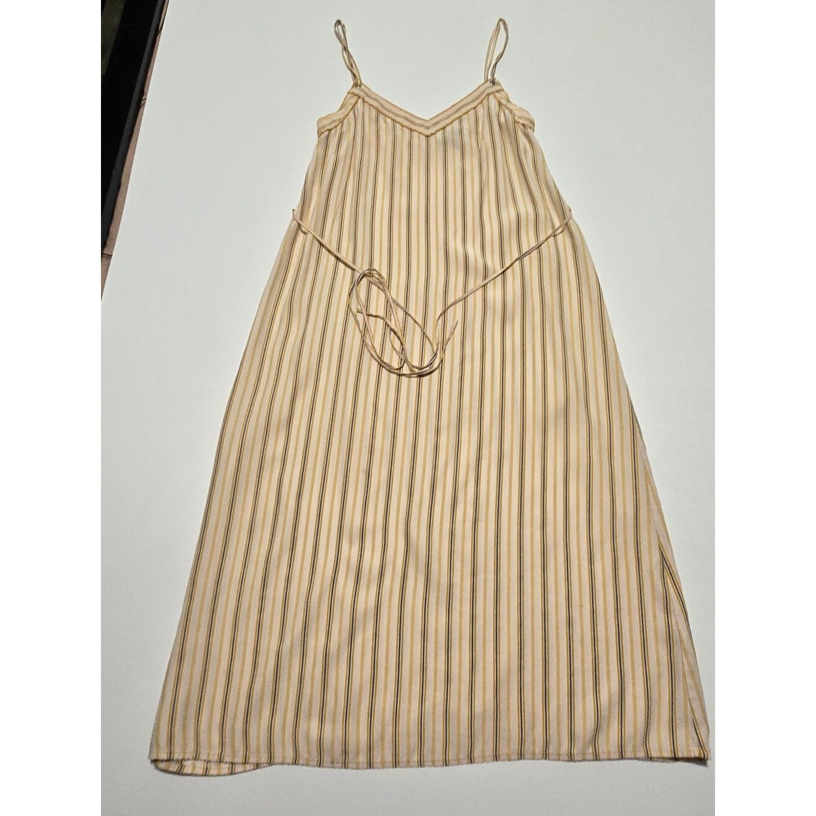 rag & bone Striped Ilona Dress Silk Sleeveless V-neckline Size XS
