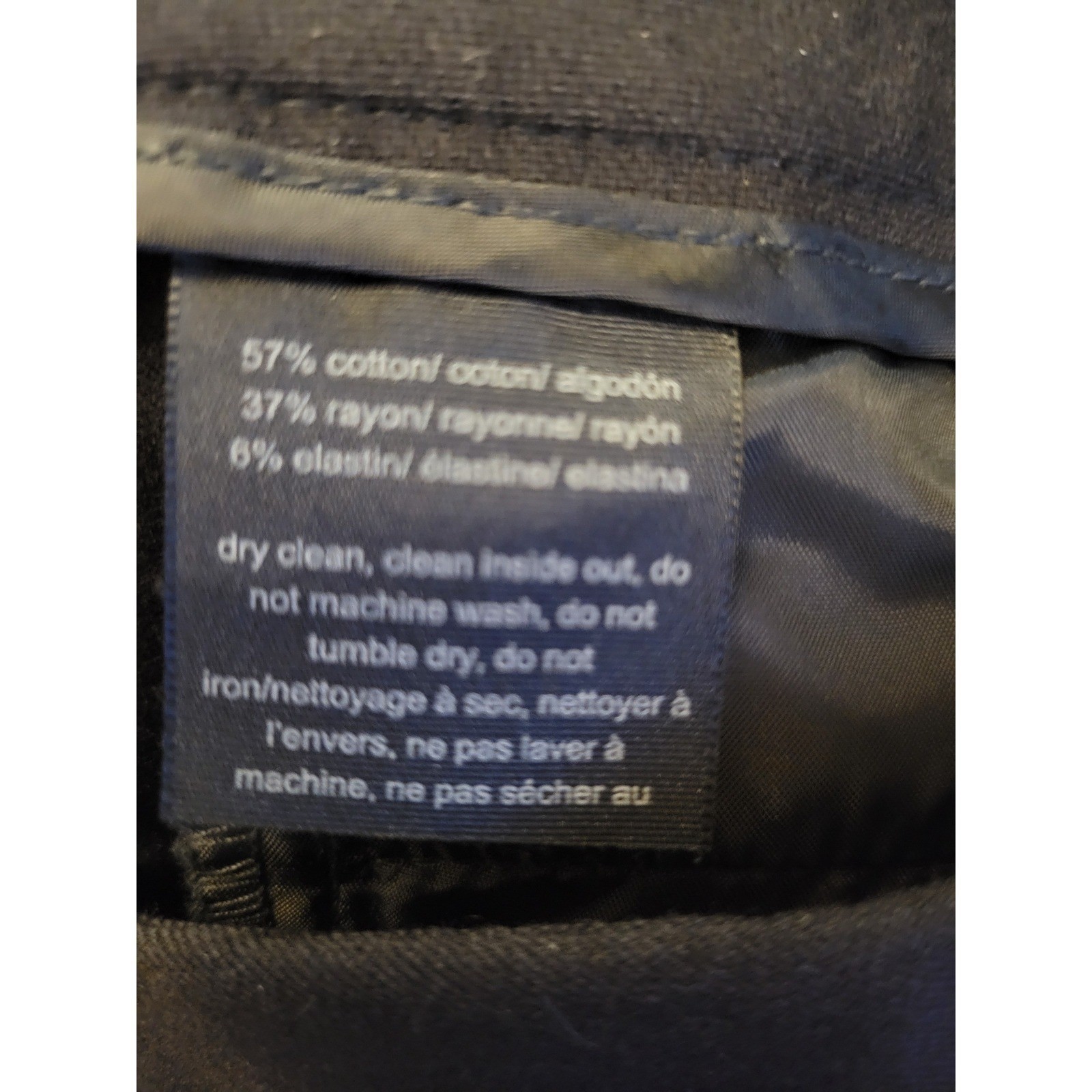 Tommy Hilfiger Womens Navy Blue Straight Leg Dress Pants Trousers Size 10 815