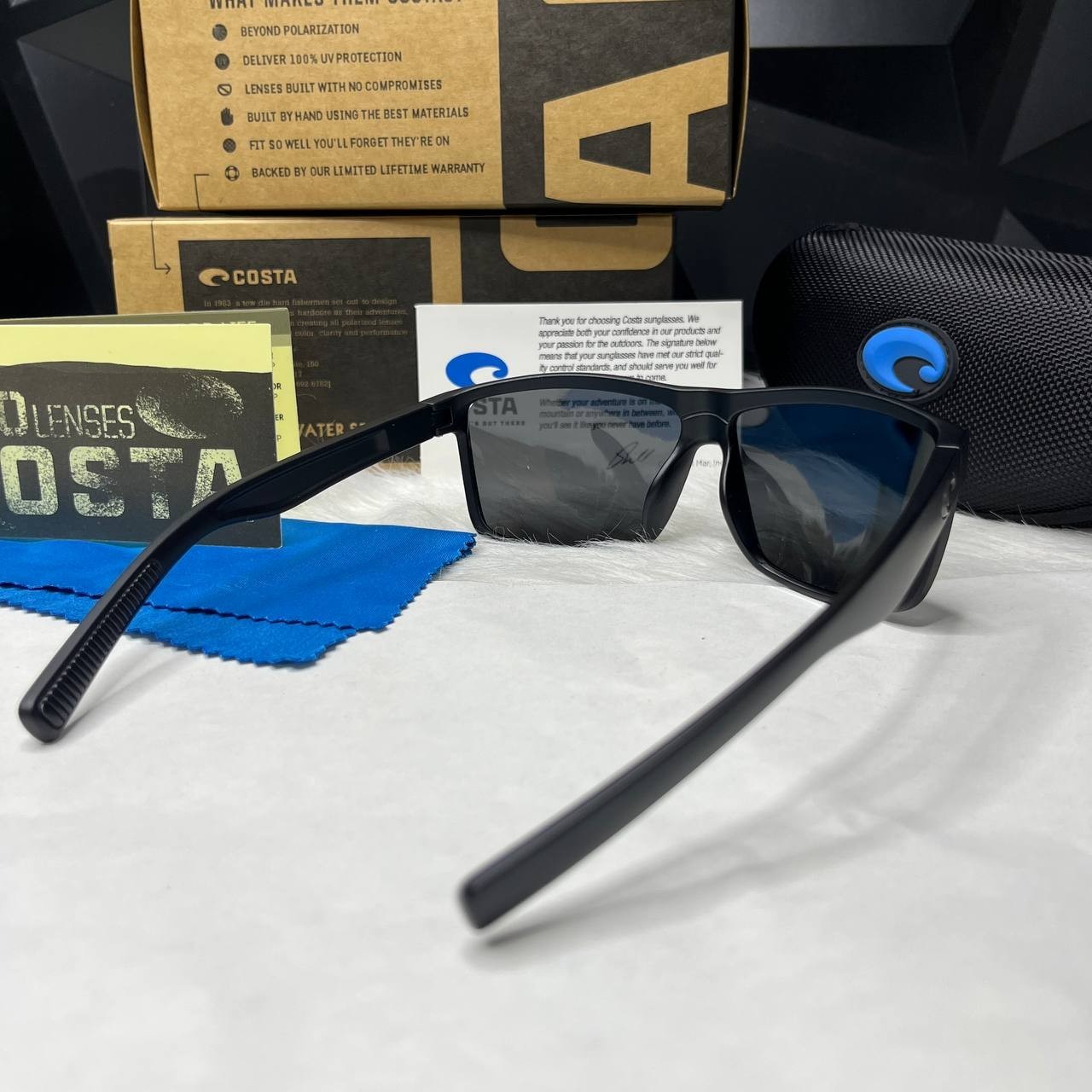 Costa Del Mar Rinconcito Black Frame Matte Black 580P Lens Polarized Sunglasses