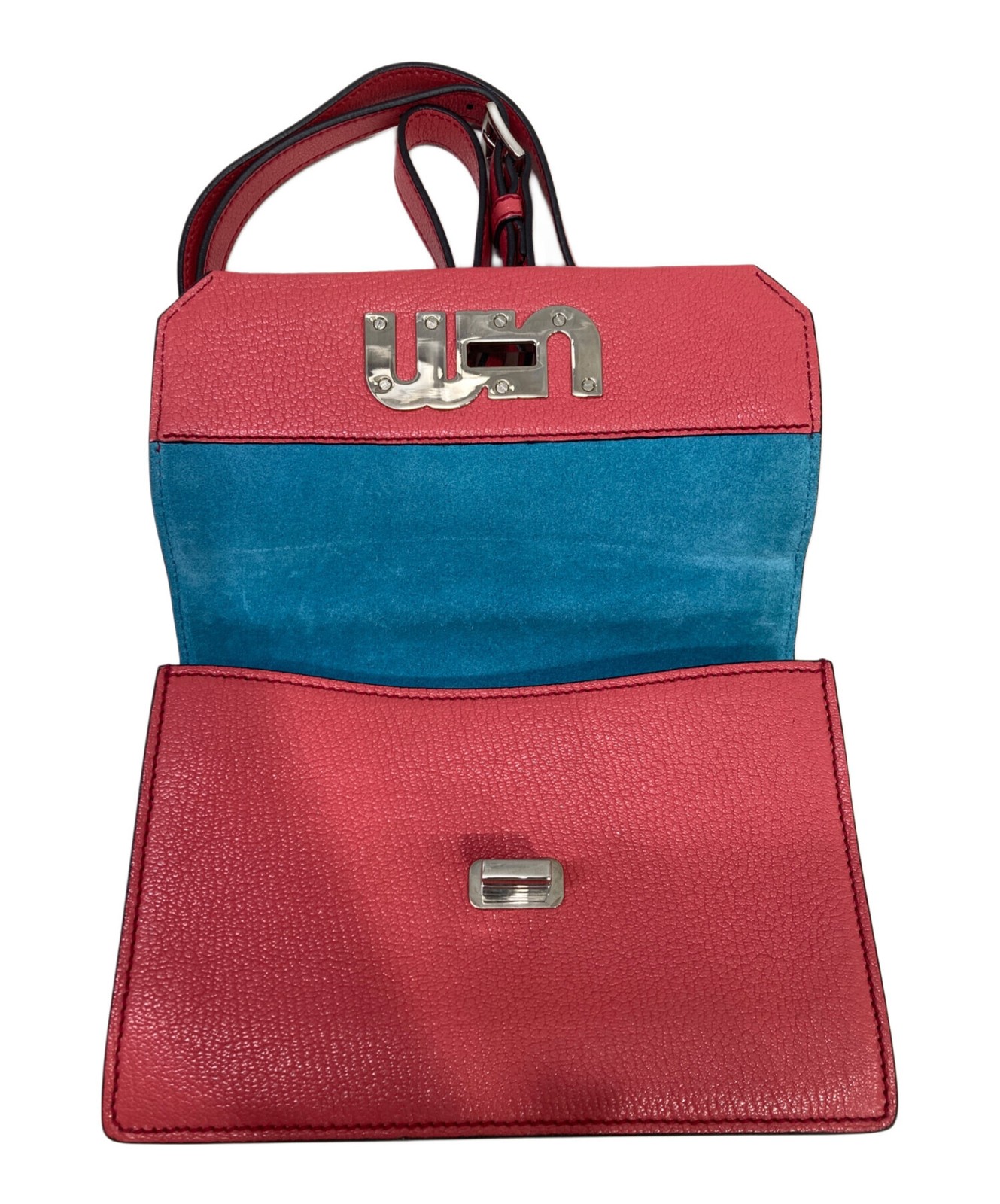 MiuMiu Pink 2 Way Bag Leather Shoulder Crossbody 5BH087 Guarantee Card Auth