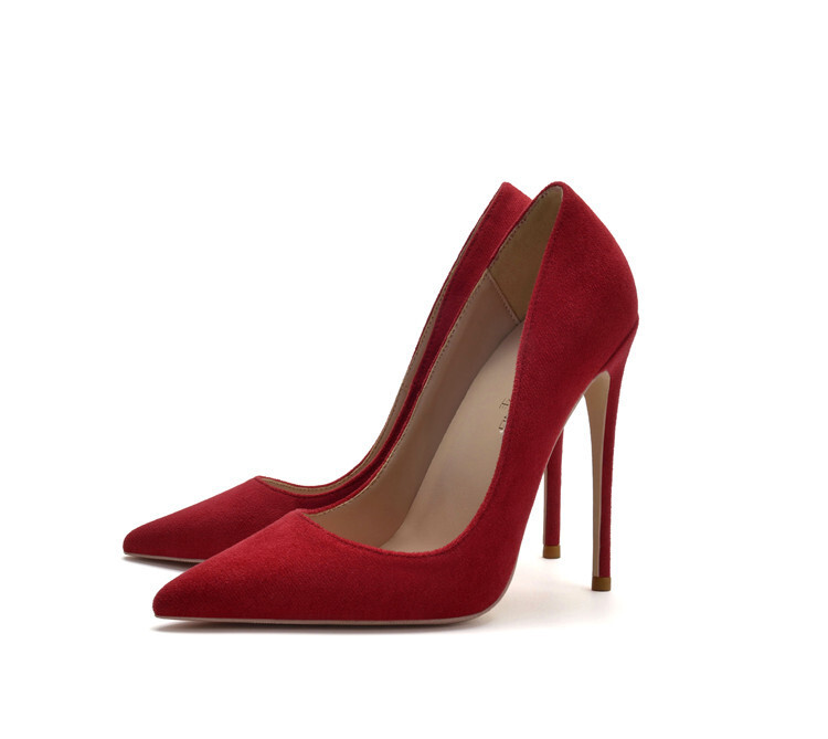 12cm Womens Sexy Suede High Stilettos Heels Night Party Slip On Pumps US4-US12