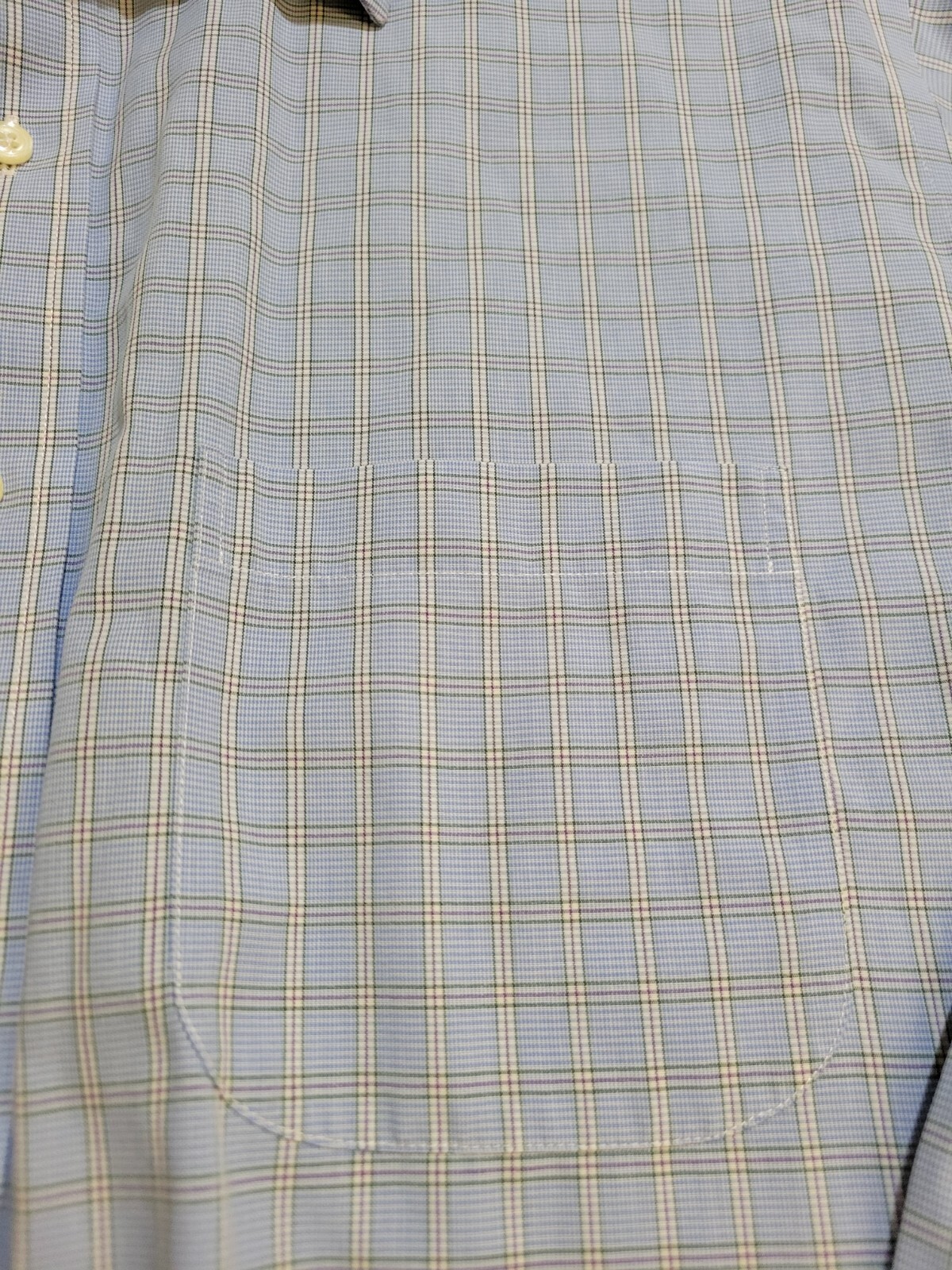 Brooks Brothers 1818 traditional fit Dress Shirt Plaid non iron mens 16.5 – 33