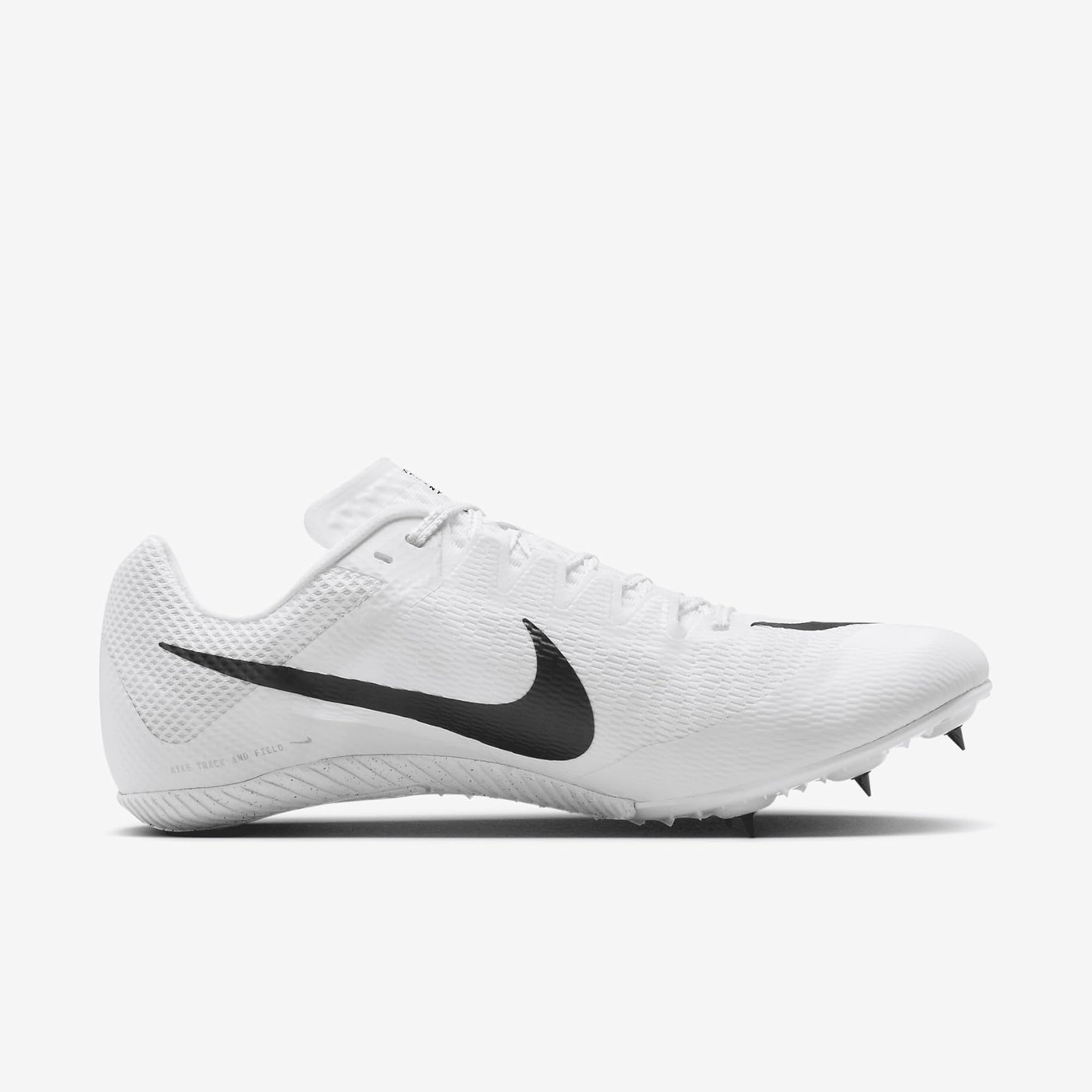 Nike Zoom Rival Sprint Track & Field Sprinting Spikes, White/Black-Metallic Silv