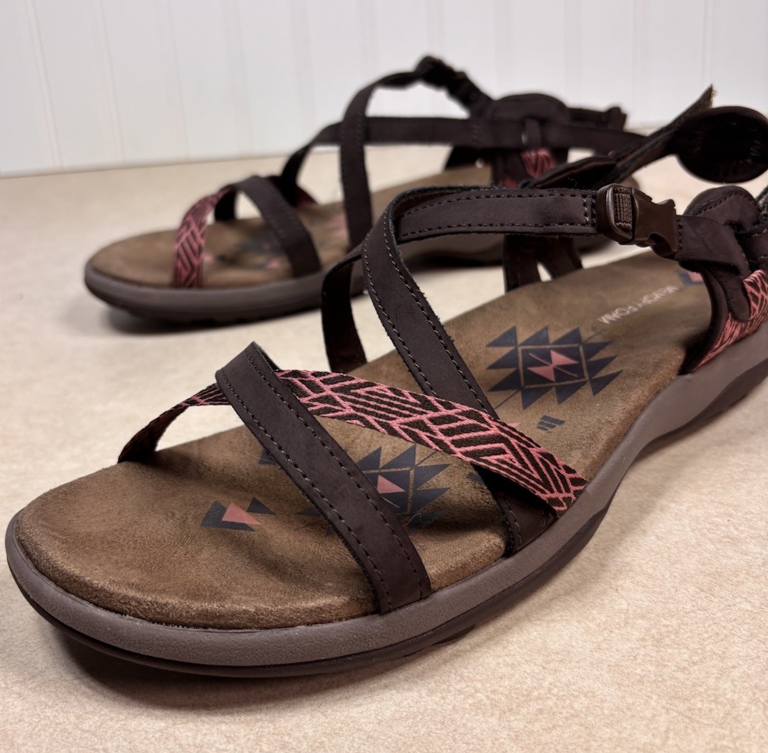 Skechers Reggae Slim – Vacay Sandals Thin Strappy Buckle Slides Women’s Sz 9.5