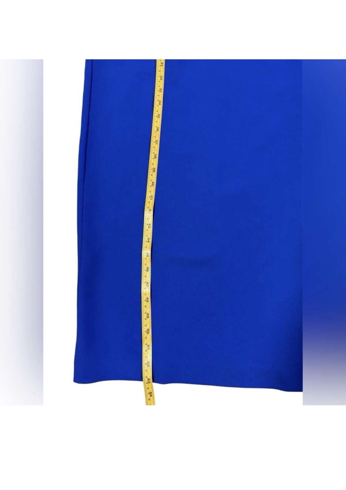 J.R. Nites by Caliendo Blue Maxi Dress Square Neck Lined Side Slit Zip 12