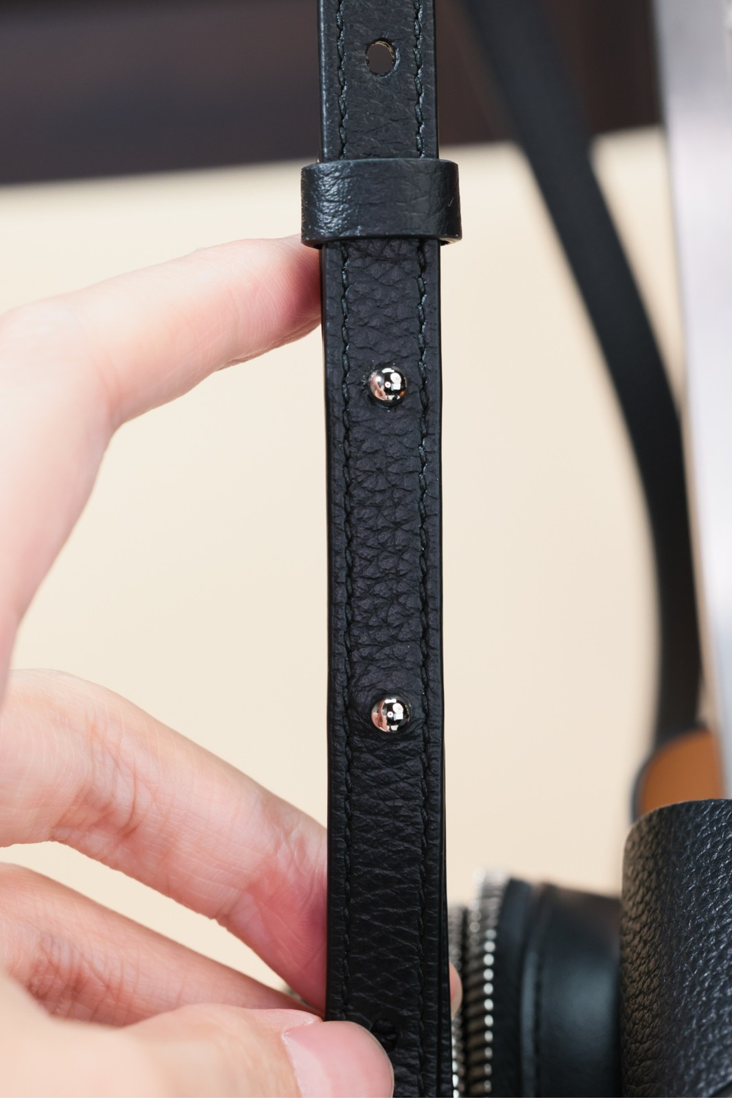 Christian Dior Bobby Dog Ltd Mini Black Caramel Grained Calf Crossbody Phone Bag