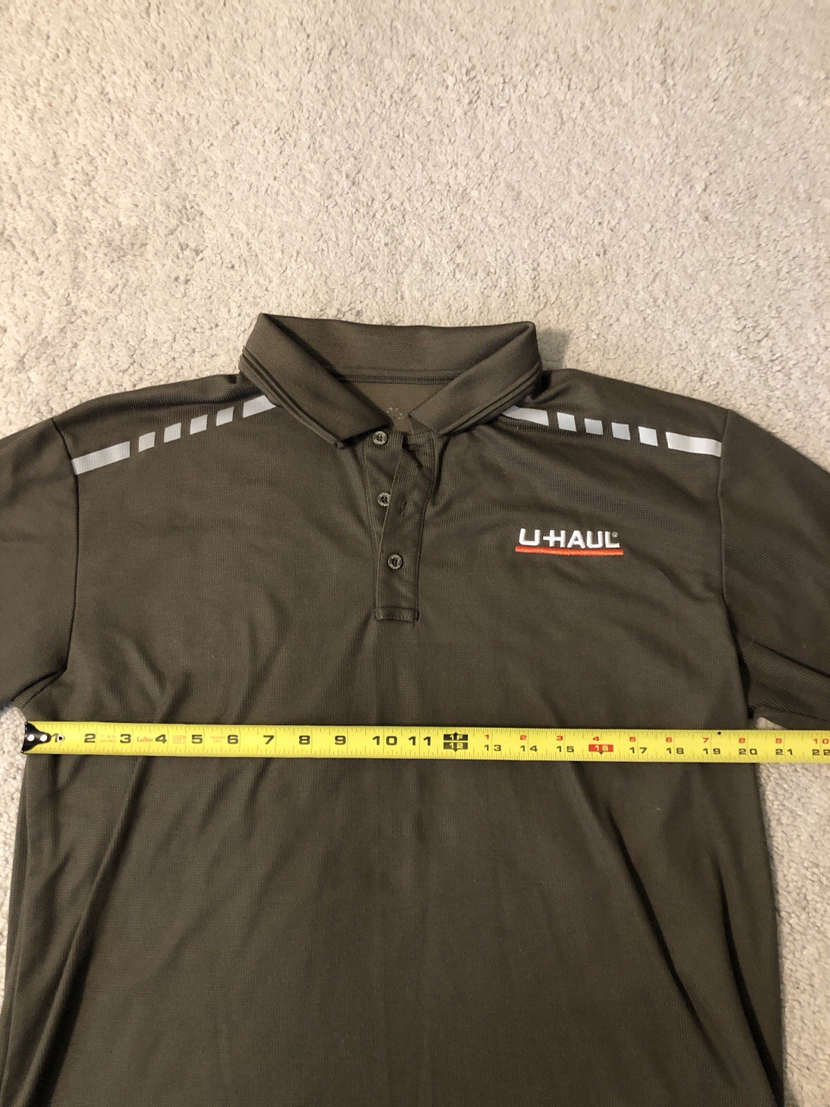 Uhaul Reflective Employee Uniform Green Work Polo Shirt Men’s Size M/L Read