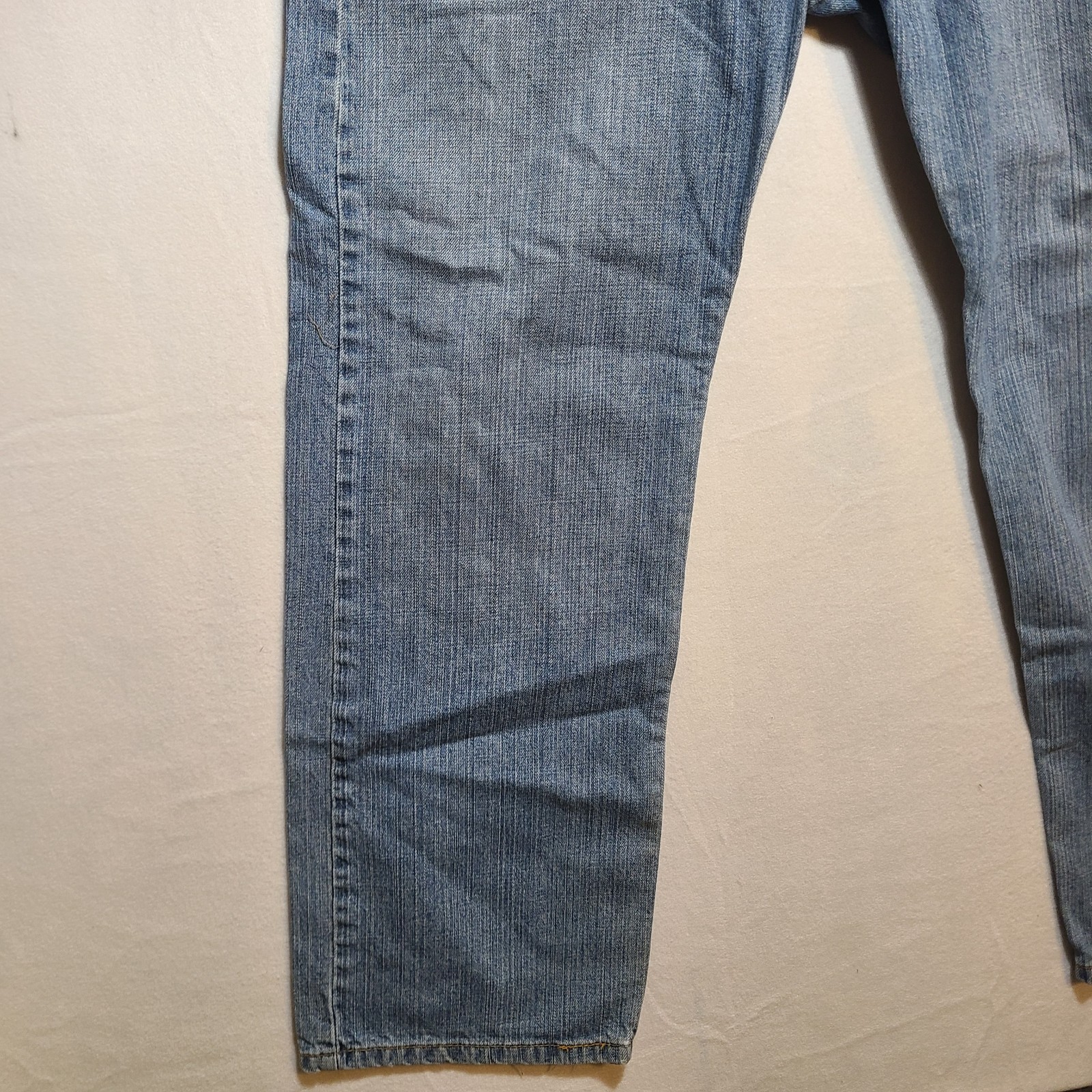 Levi’s 569 Loose Straight Jeans Mens 38×32 Light Wash Blue Denim Pants Y2K Zip