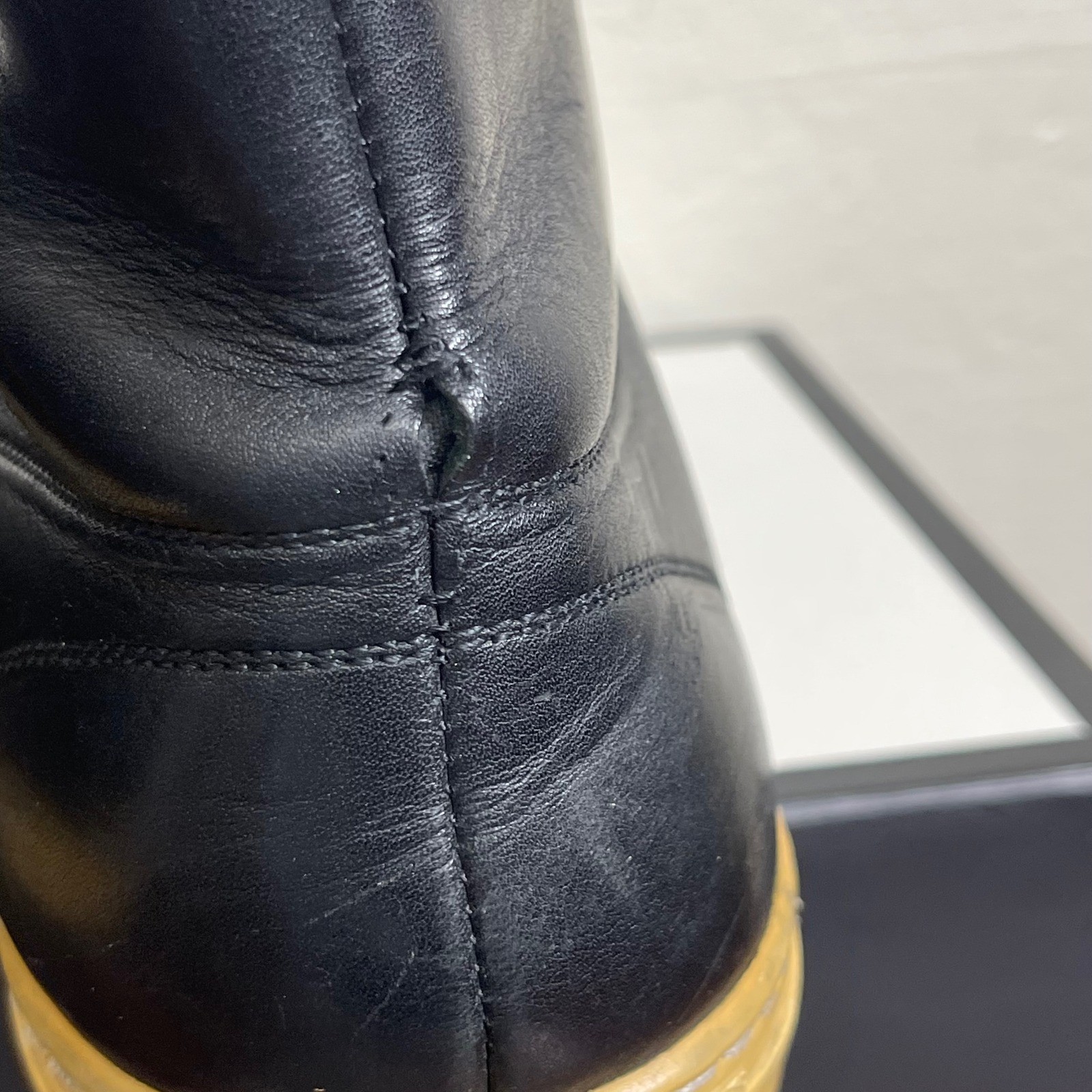 Common Projects 1927 High Top Black Leather Gum Sole Lace up Men’s 44 EU/11 US