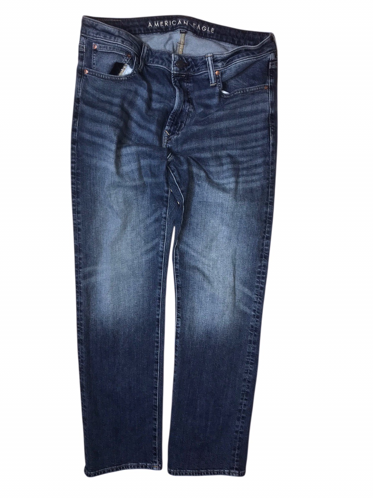 American Eagle Jeans Men 36×34 Blue Relaxed Straight Leg Flex Denim Casual C57