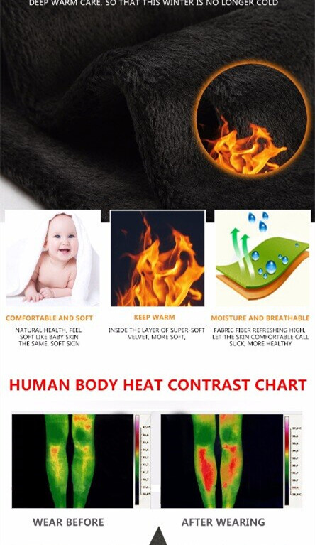 Mens Winter Fur Lined Elastic Velvet Thermal Long Johns Legging Underwear Pants