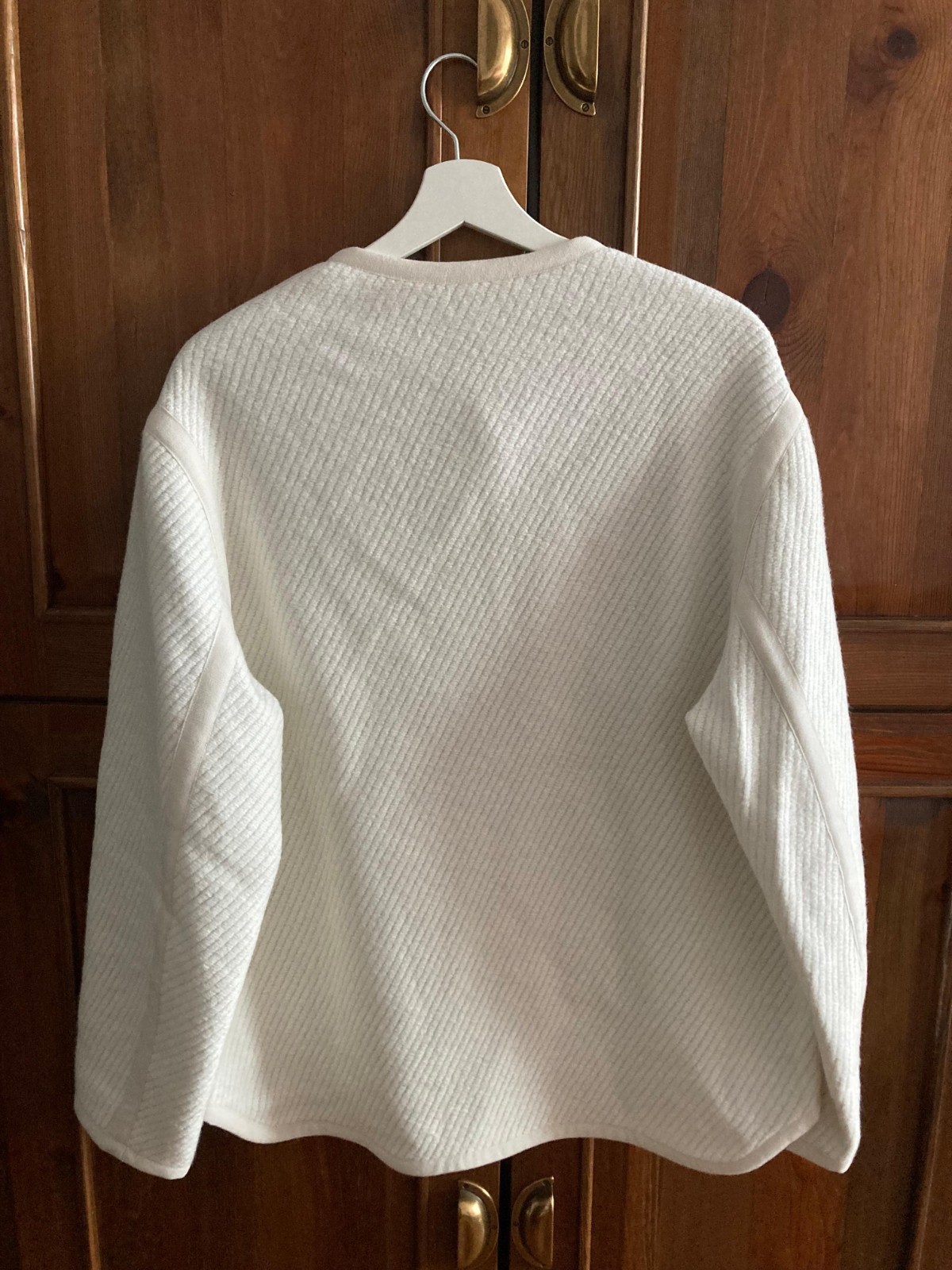 Loro Piana US/M – IT/44 Cream Wool Textured Knit Jacket Italy New