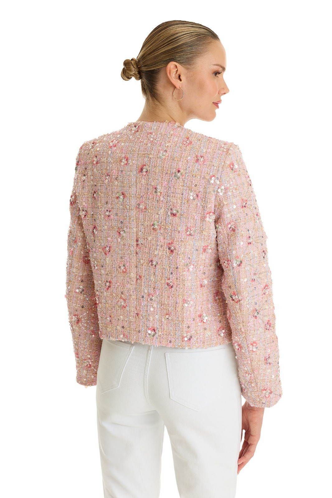 May Tweed Crystal Jacket Pink Multi, Sample, Size S The Noli Shop
