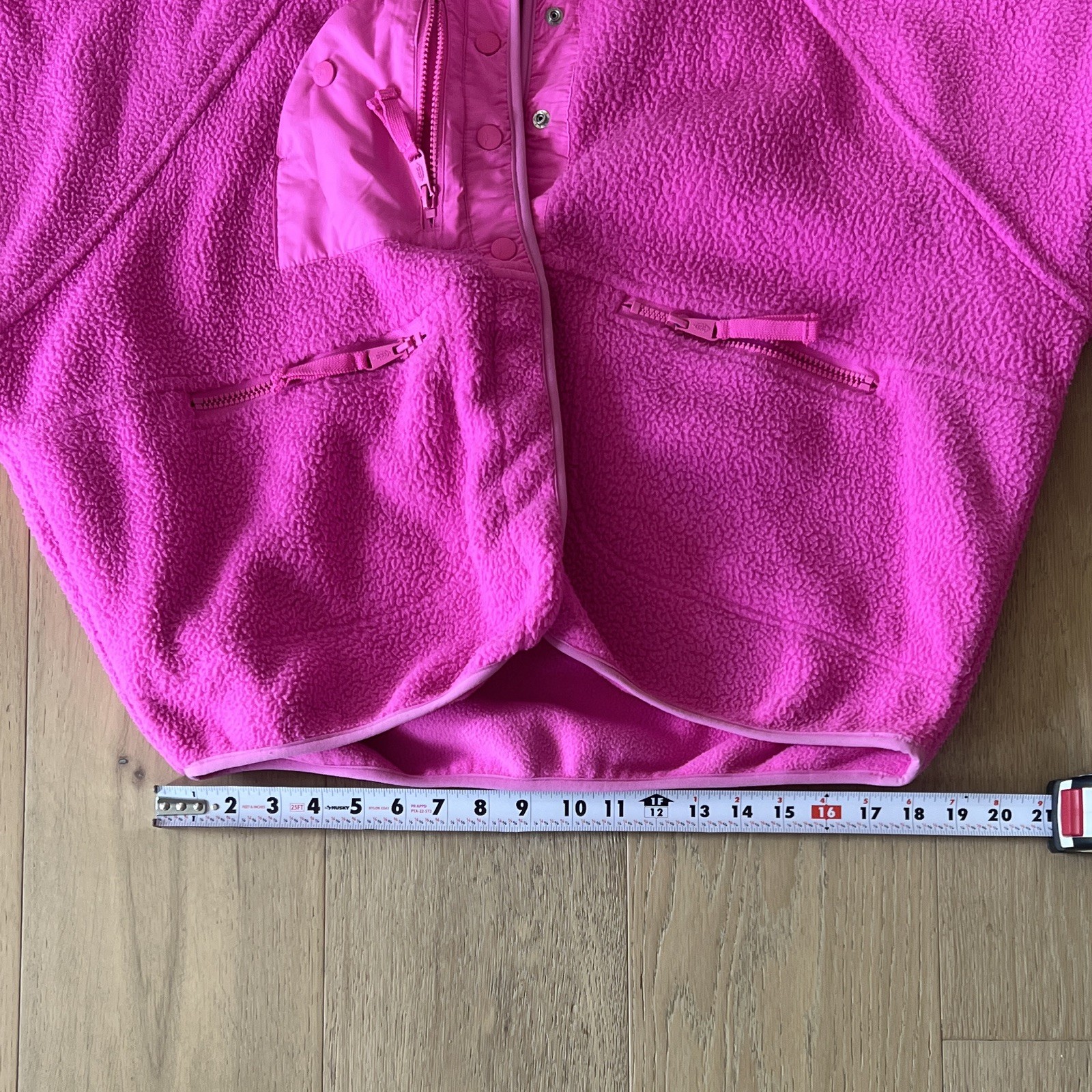 FP Movement Pink Fleece Mock Neck 1/2 Snap Pullover Zipper Pocket S