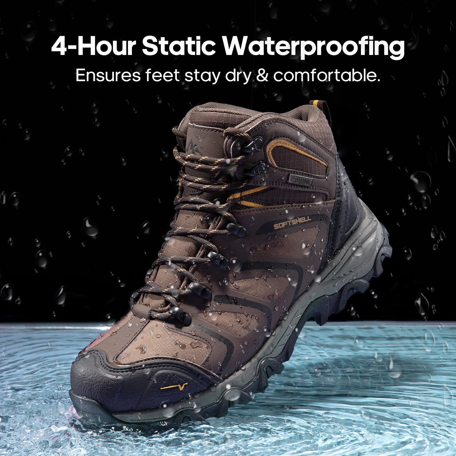 NORTIV 8 Waterproof Work Boots for Men Steel Toe Safety Construction Boots AR…
