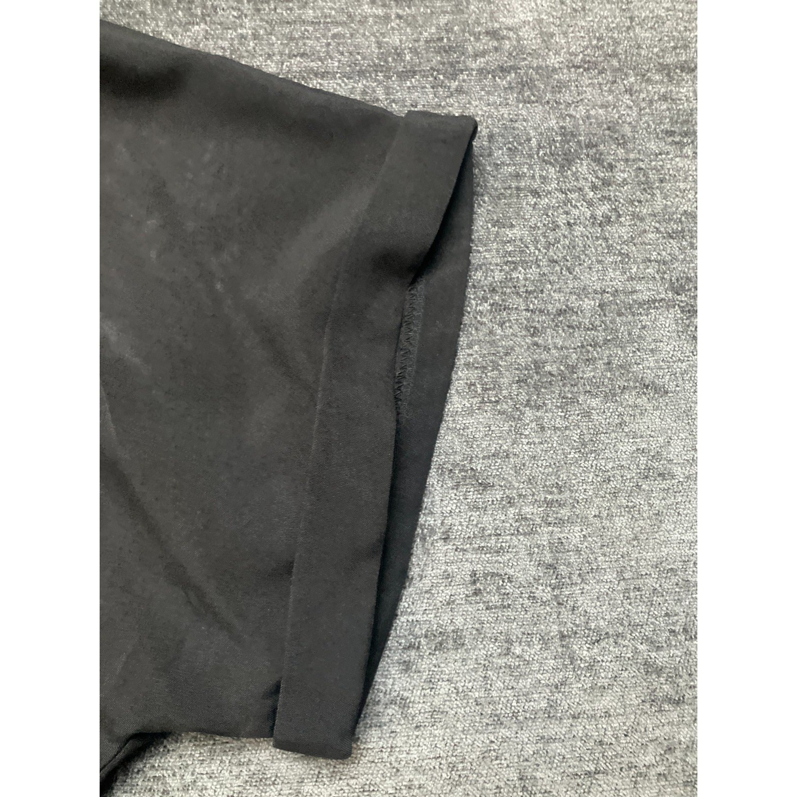 Lyaner Shirt Dress Womens Medium Black Tie Waist Short Sleeve Twist Button Front