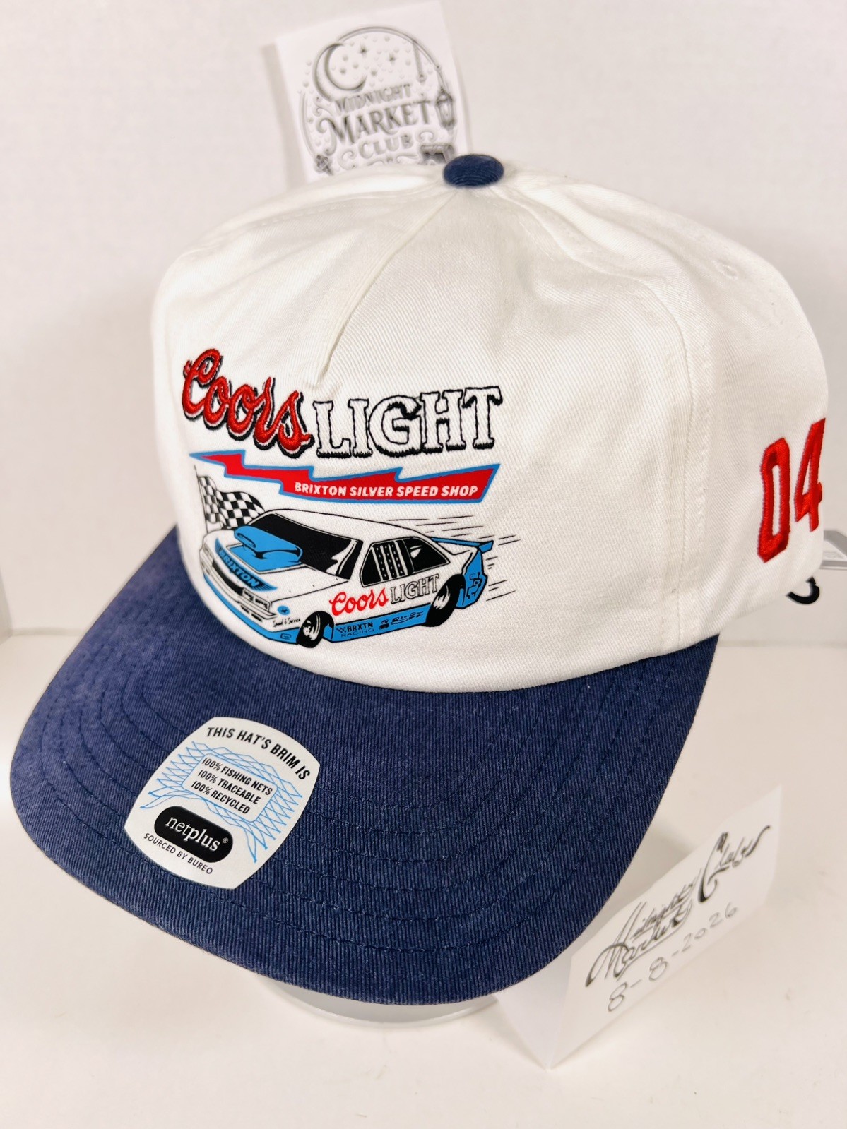 Brixton X Coors Light Beer Blower Racer NASCAR Trucker SnapBack Silver Bullet DS