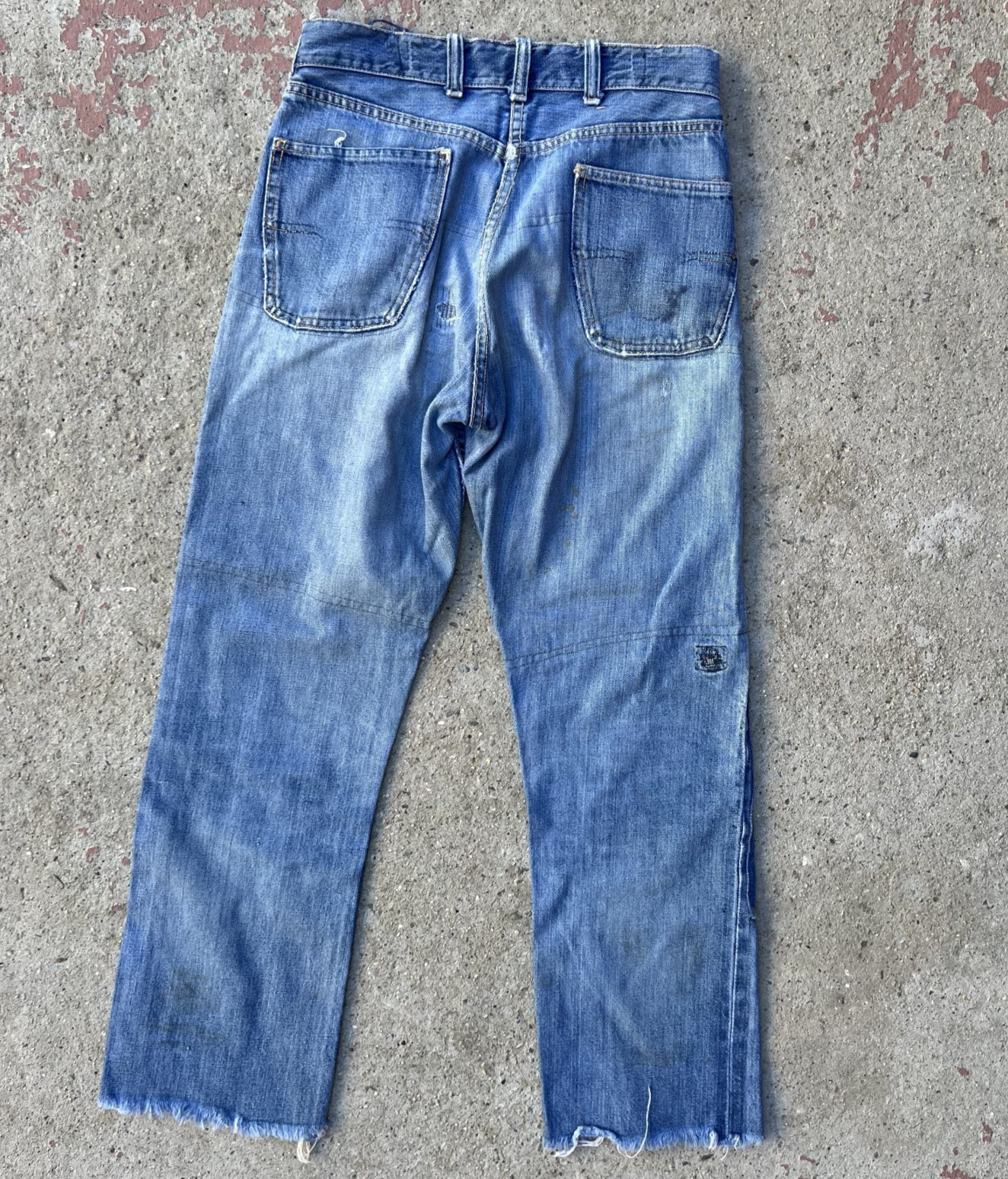 Vintage Big Smith Double Knee Repaired Jeans 29 x 28 50s 60s Buckaroo READ