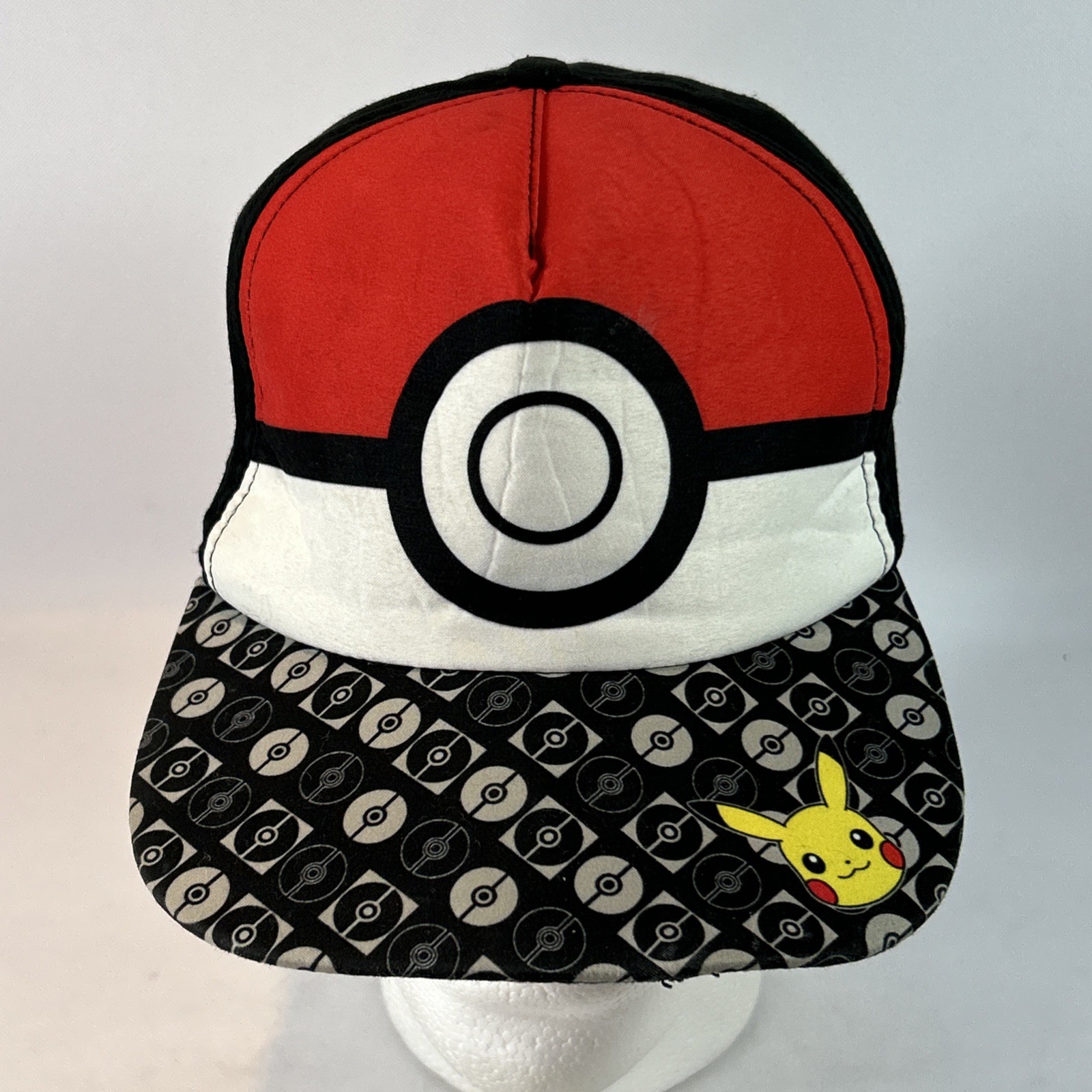 Pokemon Trainer Ash Ketchum Red Snapback Hat Cap Poke Ball (YOUTH OSFM) 2020