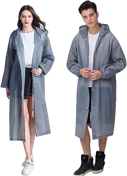 Unisex Adult Raincoat Waterproof Rain Coat Hooded Jacket Poncho Rainwear Camping