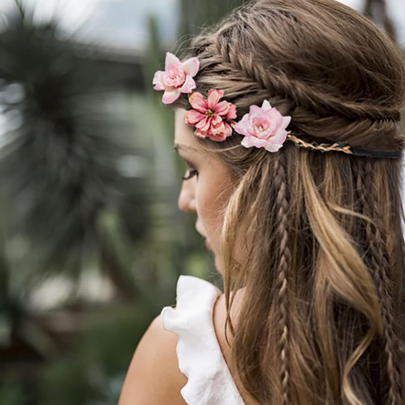 Women Headpieces Collection Accessories – 6 PCS Boho Hair Wreaths, Flower Crowns