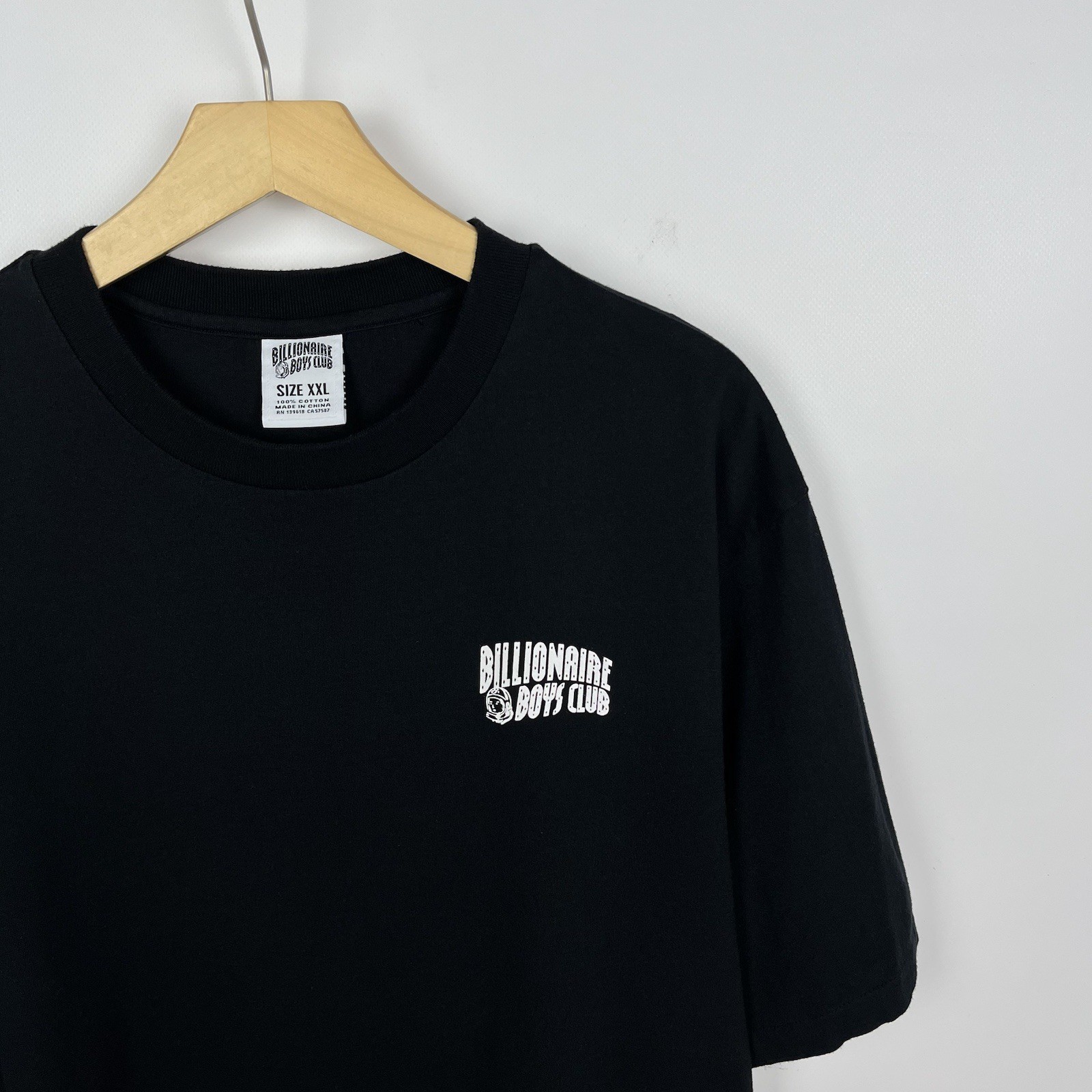 Billionaire Boys Club BBC Astronaut Logo Y2K Short Sleeve T Shirt Black Size XXL