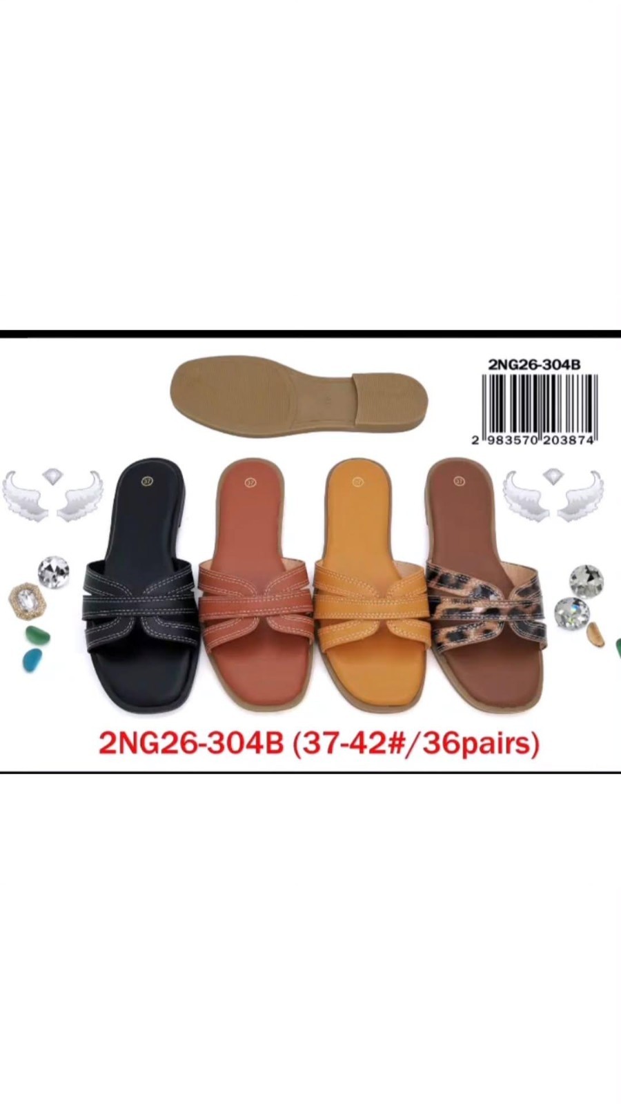 4 flat women sandals, 4 colors black,brown,yellow mustard and Tiger color