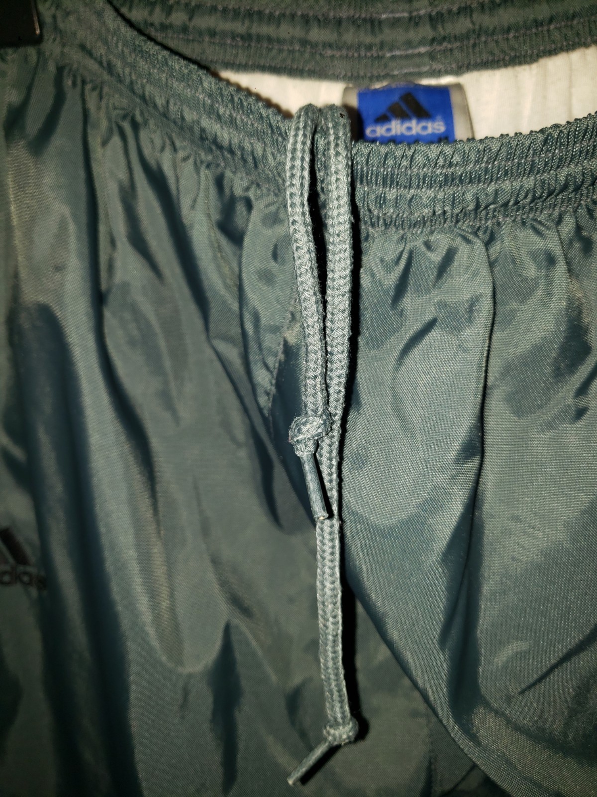 Adidas nylon vintage windbreaker track pants charcoal grey adult XL inner lining