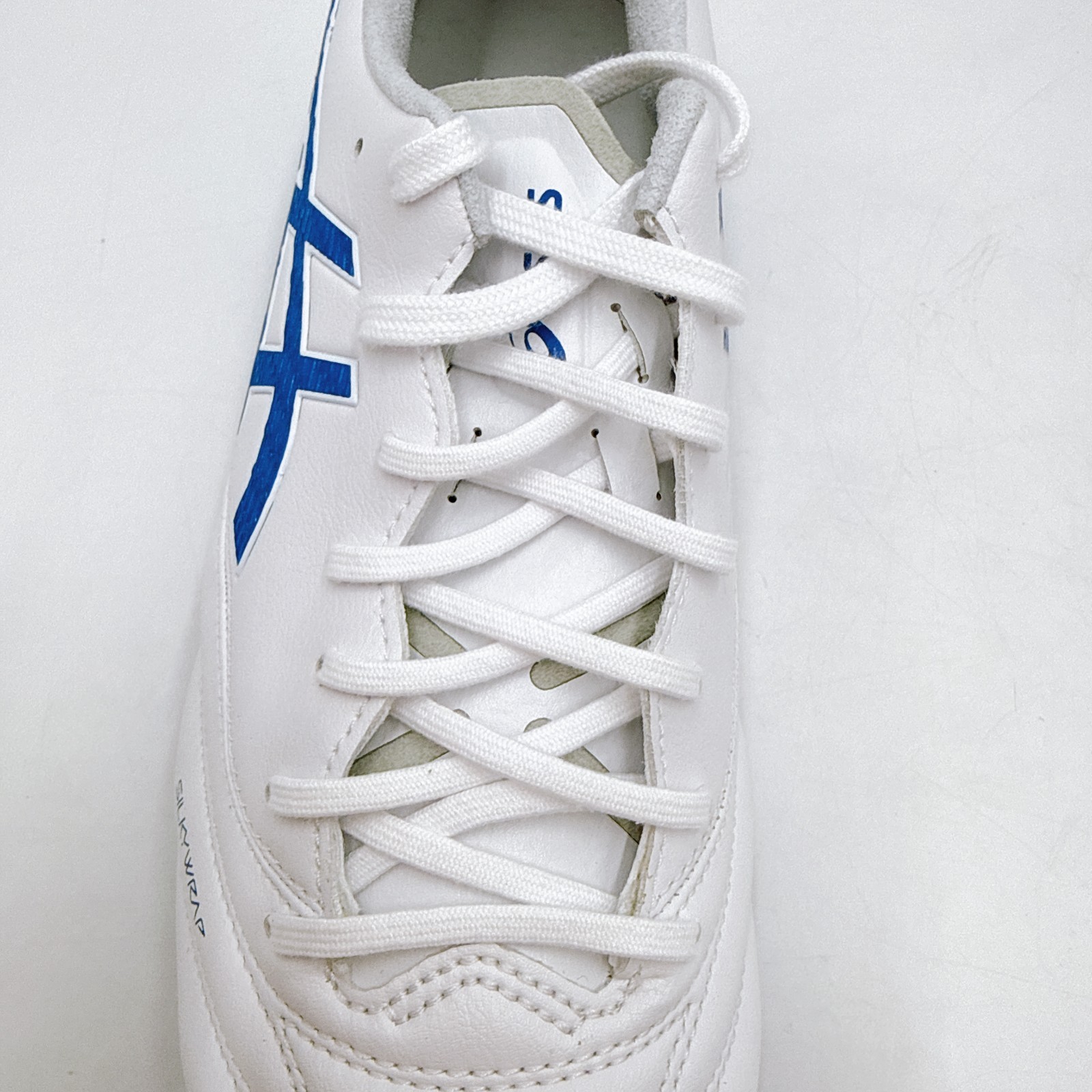 ASICS DS LIGHT X-FLY 6 1101A076 102 Soccer Cleats US 5.5-10 White Asics Blue